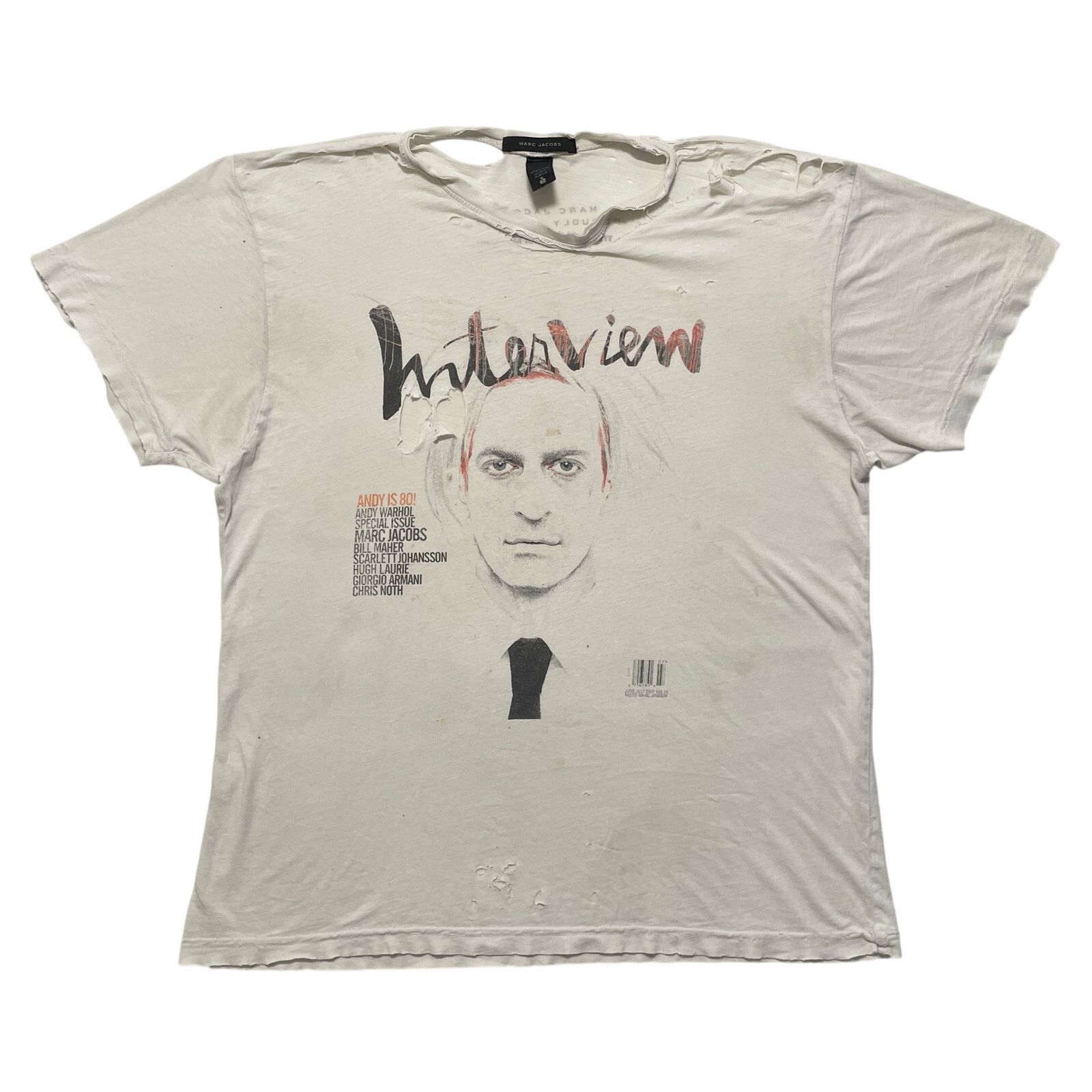 Marc Jacobs Y2K 00's Marc Jacobs Andy Warhol Distressed Thrashed T-Shirt Size US L / EU 52-54 / 3 - 1 Thumbnail
