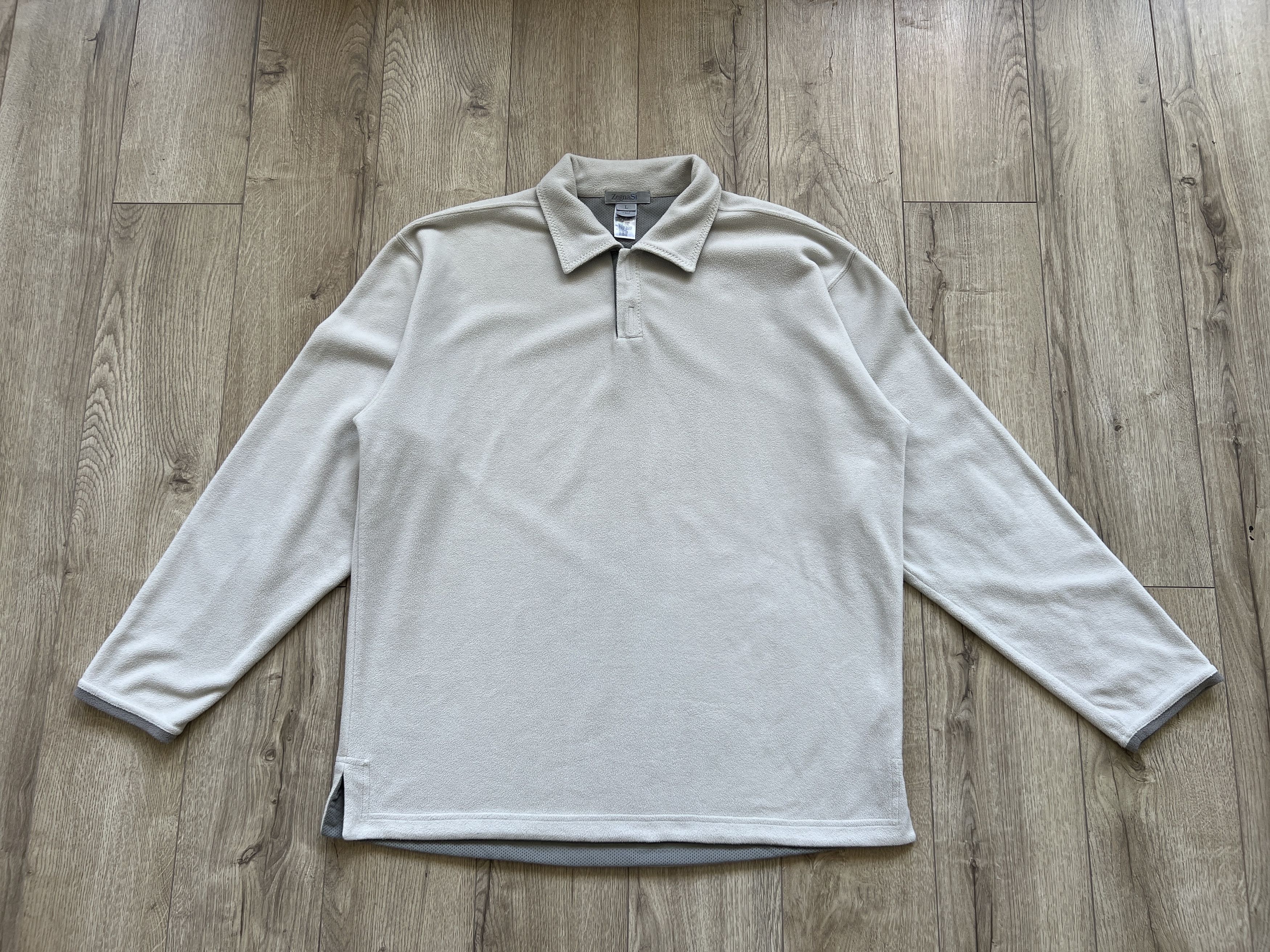 Ermenegildo Zegna Mens Fleece Polyester Polo Style Pullover Sweater Size L Size US L / EU 52-54 / 3 - 1 Thumbnail