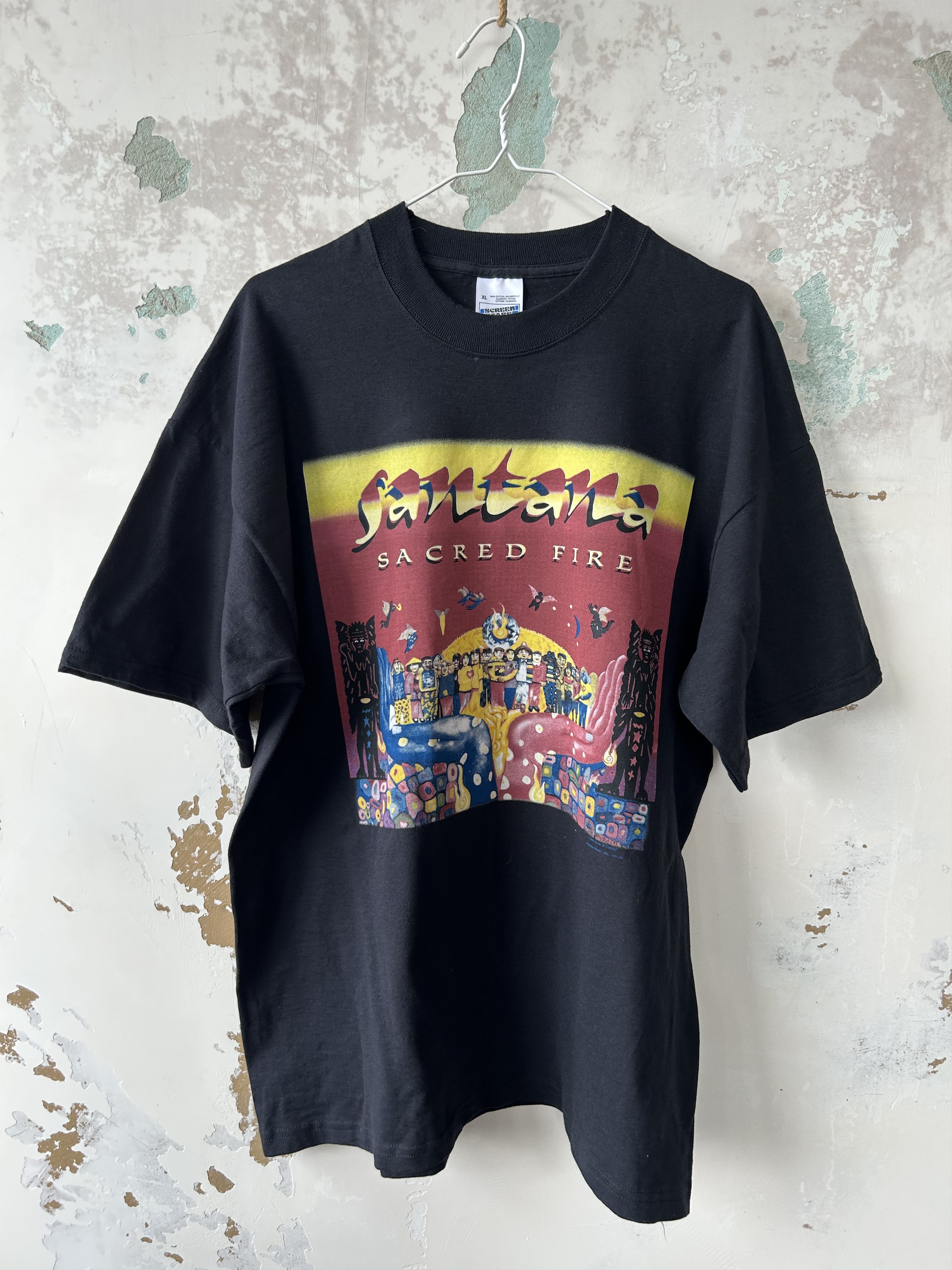Band Tees Vintage Santana shirt Size US XL / EU 56 / 4 - 1 Thumbnail