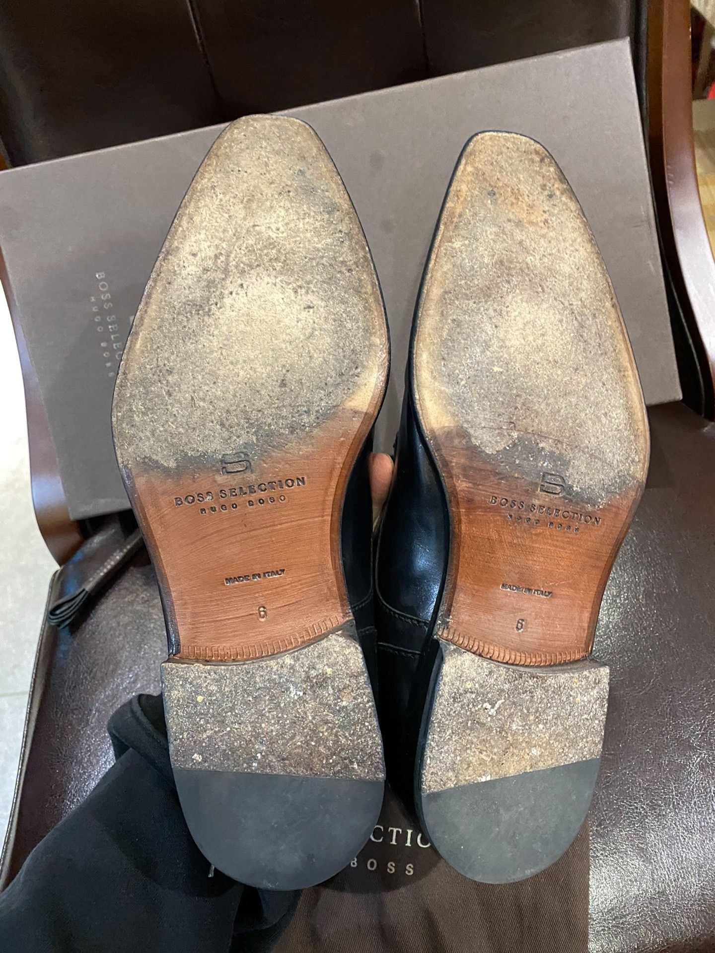 Hugo Boss Boss Selection Men's Leather Shoes 40 Size US 7 / EU 40 - 6 Thumbnail