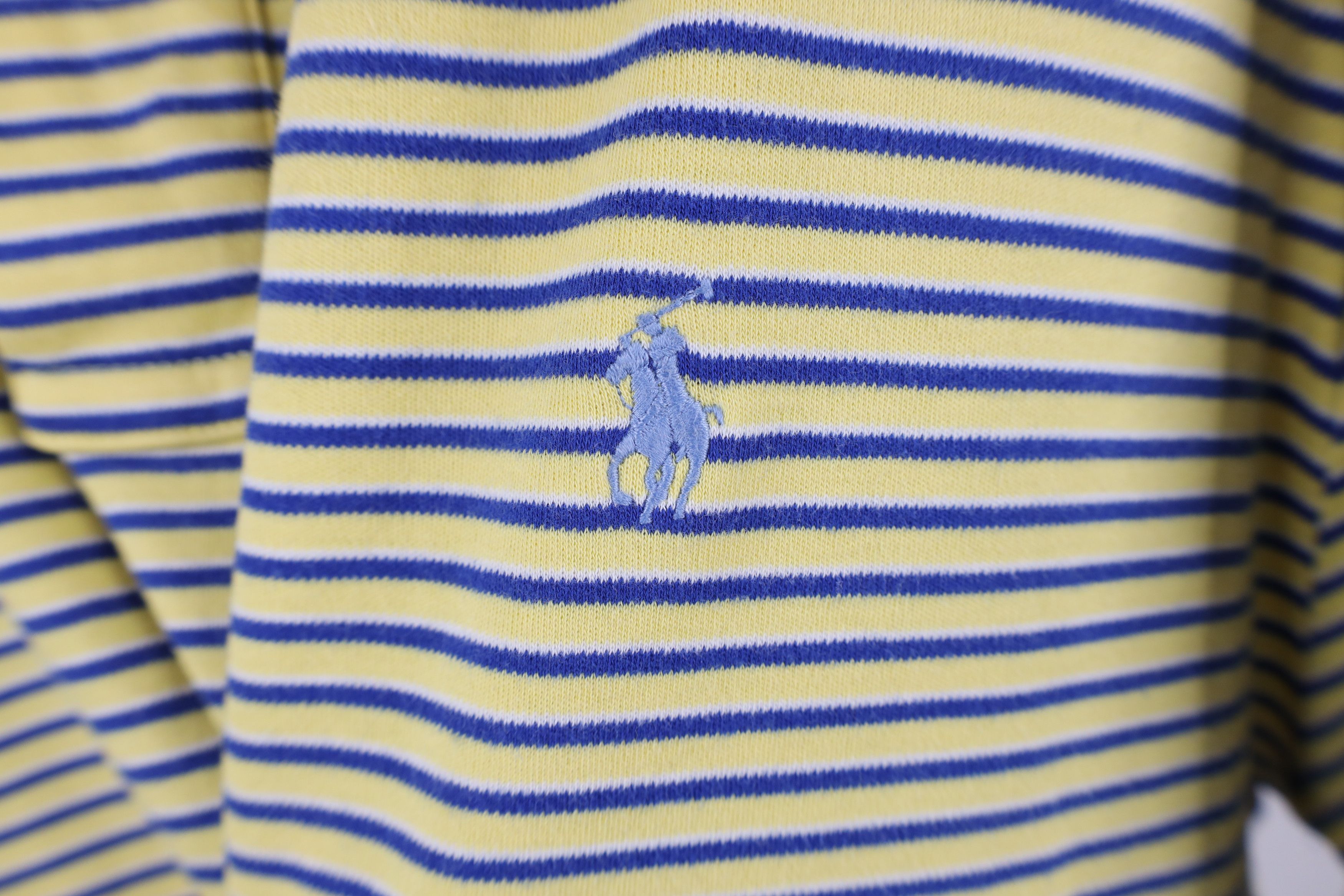 Ralph Lauren × Vintage Vintage 90s Ralph Lauren Soft Cotton Touch Polo Shirt Yellow Size US XXL / EU 58 / 5 - 4 Thumbnail