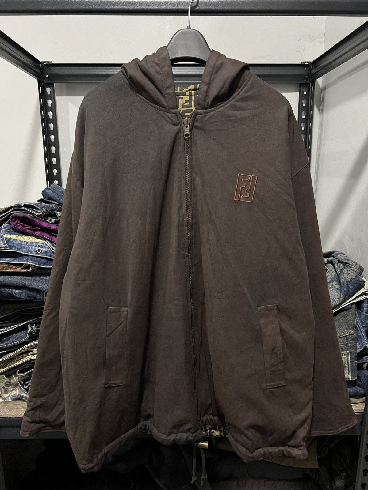 Fendi FENDI reversible jacket monogram/big logo design Size US XXL / EU 58 / 5 - 4 Thumbnail