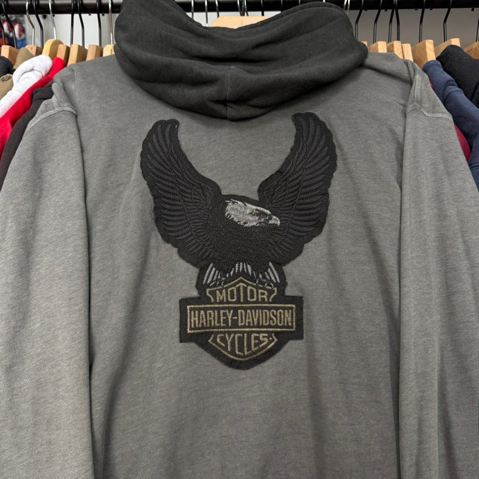 Harley Davidson Vintage Y2K Oversized Harley Davidson Supoer Faded Hoodie Size US XXL / EU 58 / 5 - 1 Thumbnail