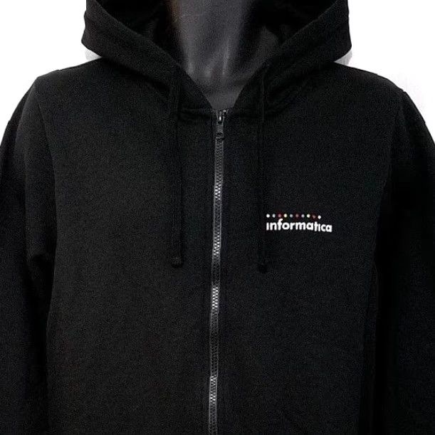 Vintage Informatica Hoodie Mens Large Black Data Management Software Size US L / EU 52-54 / 3 - 2 Thumbnail