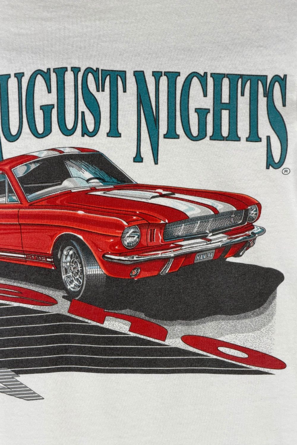 Fruit Of The Loom 1994 Hot August Nights Mustang Single Stitch USA Vintage Size US S / EU 44-46 / 1 - 11 Thumbnail