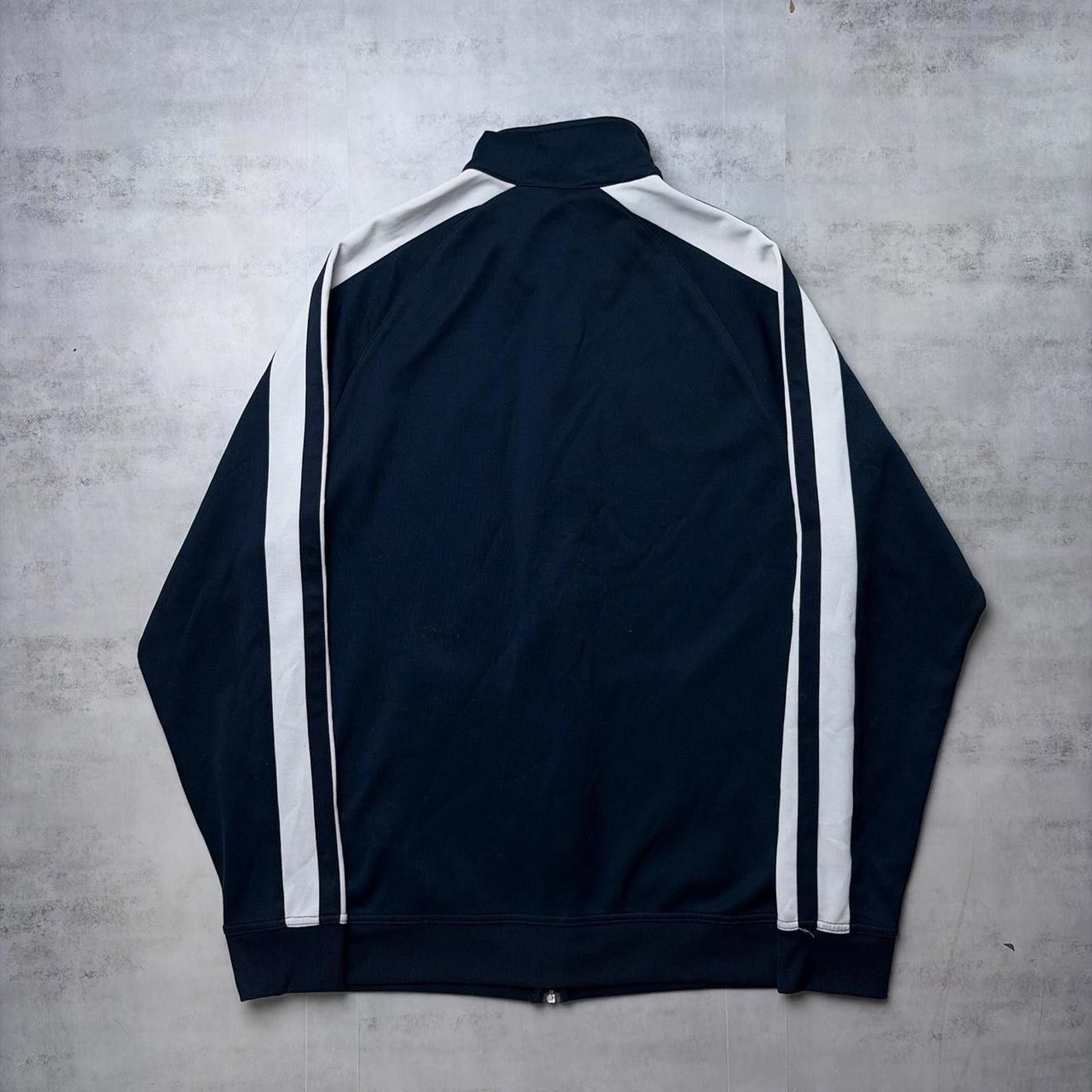 Nike Y2K Navy Nike Swoosh Grunge Striped Skater Track Jacket Size US XL / EU 56 / 4 - 7 Thumbnail