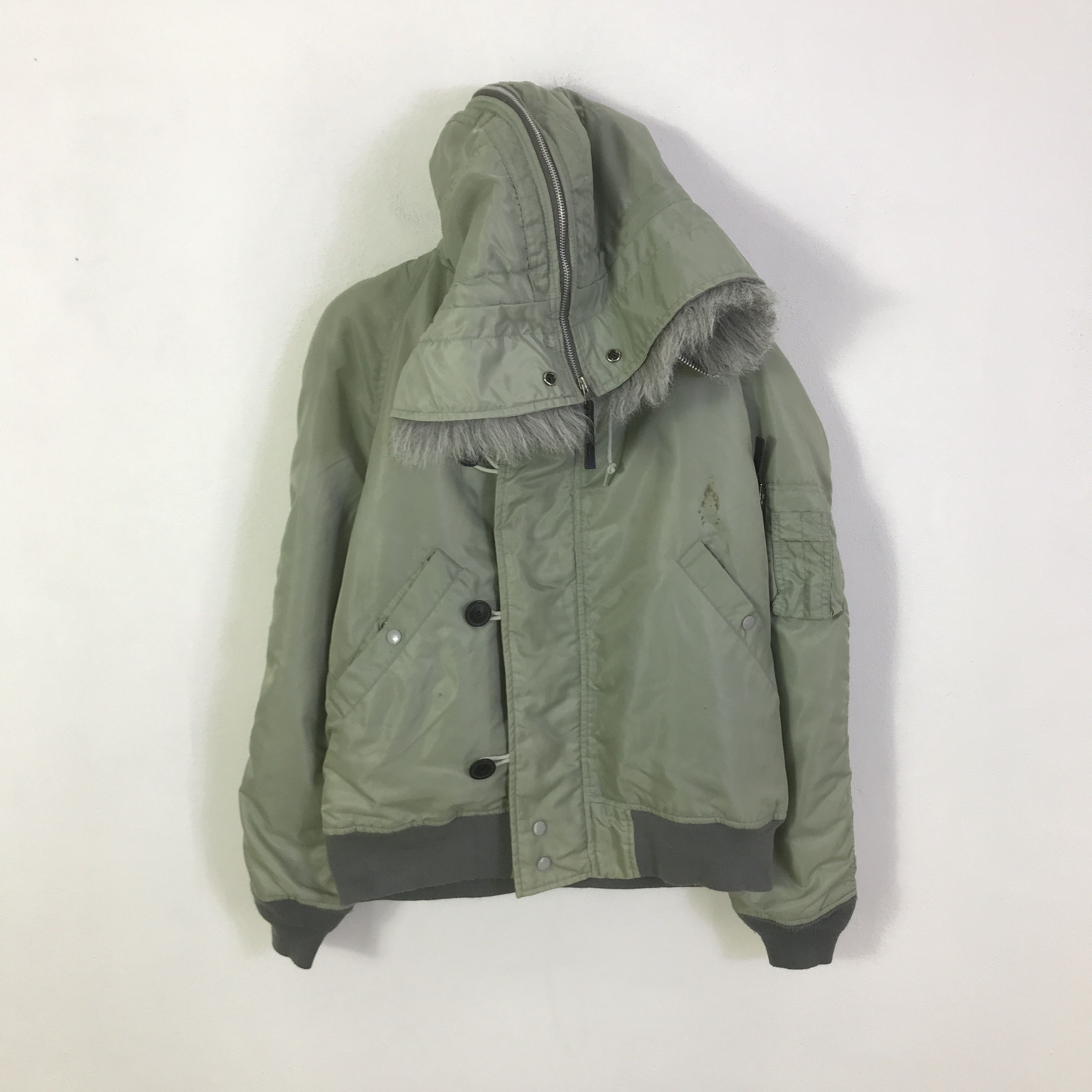 Japanese Brand Vtg Japan kenny club bombers Jacket fur hoodie K100B2 Size US L / EU 52-54 / 3 - 1 Thumbnail