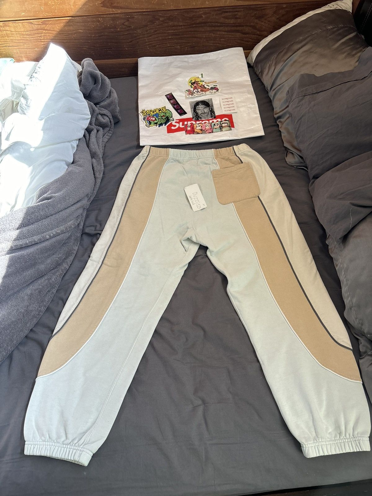 Supreme Supreme Track Paneled Sweatpant “Pale Blue” SS21 Size US 32 / EU 48 - 3 Thumbnail