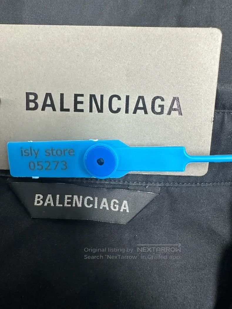 Balenciaga Balenciaga Size 39 Back Alphabet Printed Short Sleeve Shir Size US S / EU 44-46 / 1 - 4 Thumbnail