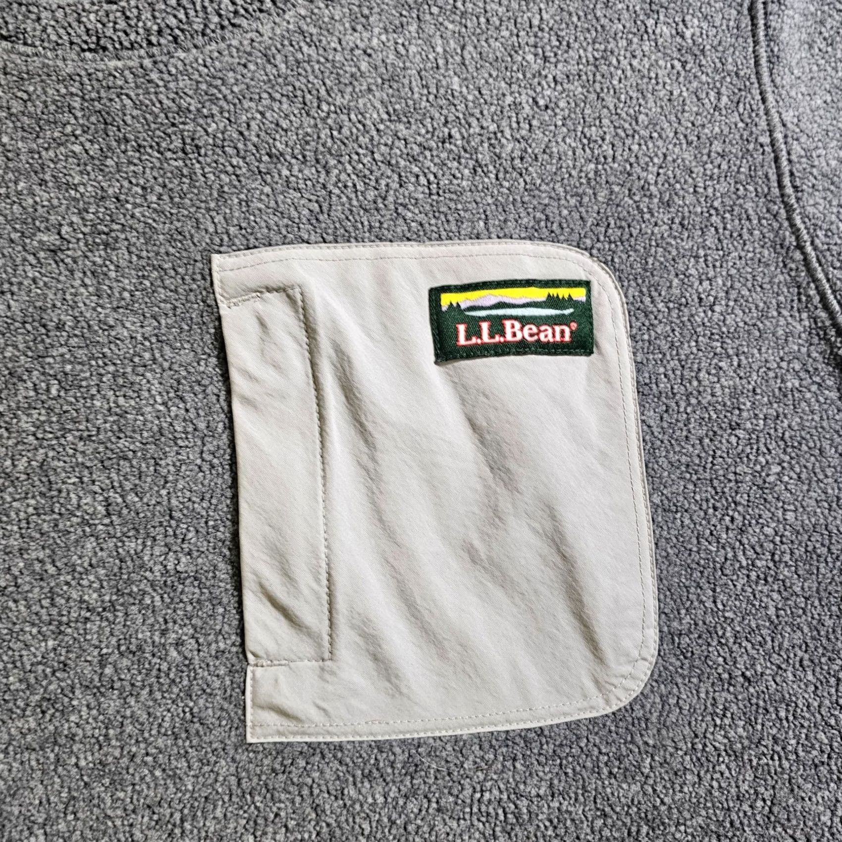 Vintage .L. Bean Top Sweater Women Large Gray Sherpa Crew Neck Long Outdoor Cozy - Size L / US 10 / IT 46 - 4 Thumbnail