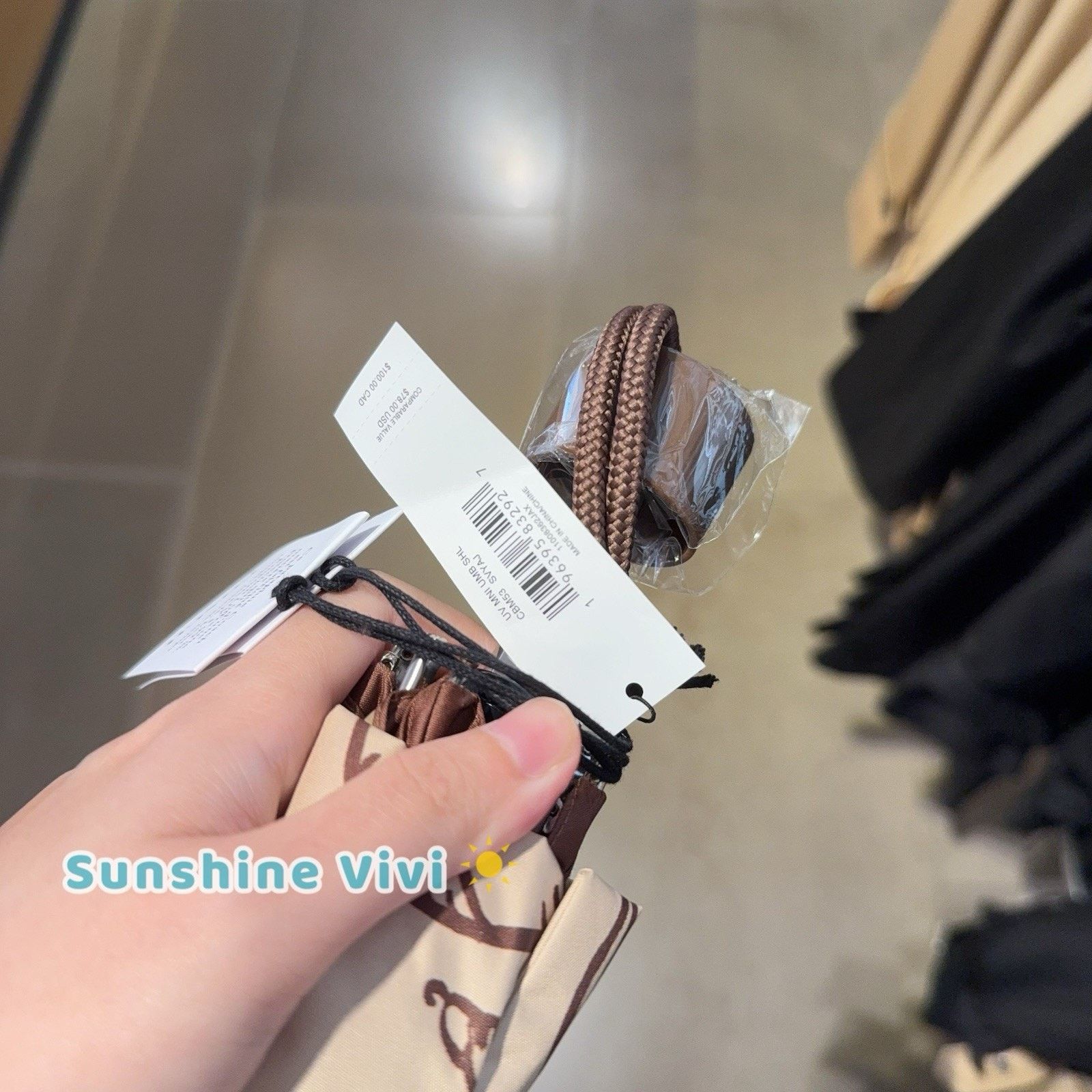 Coach NWT Coach Uv Protection Mini Umbrella With Shell Print CBM53 Size ONE SIZE - 2 Thumbnail