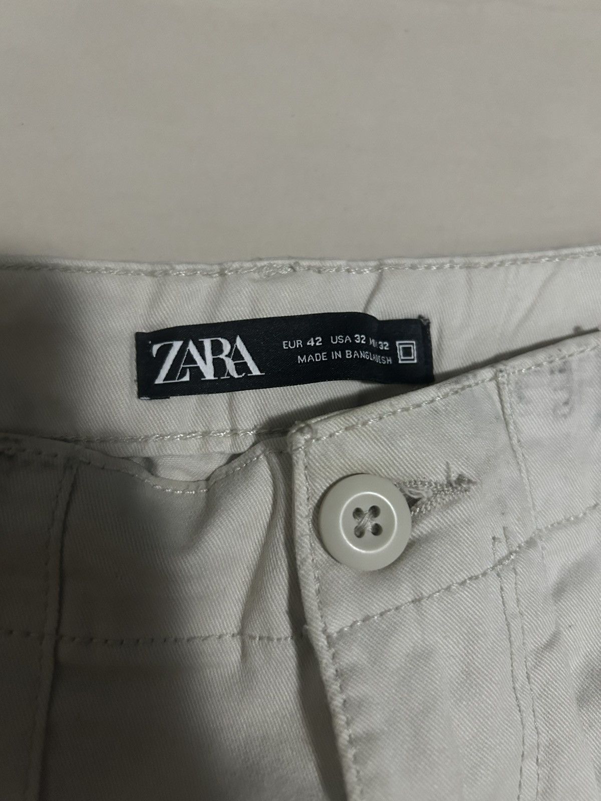 Zara ZARA beige cargo pants Size US 32 / EU 48 - 4 Thumbnail