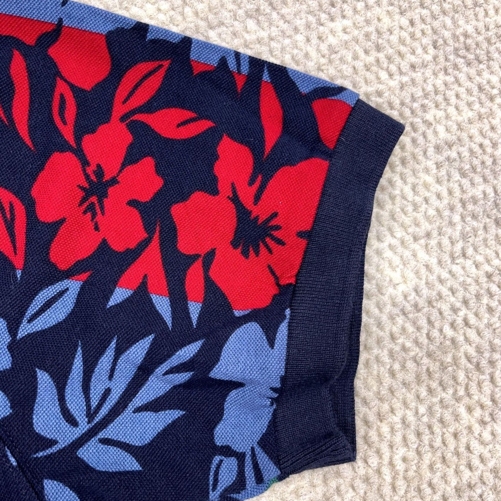 Chaps VINTAGE Chaps Ralph Lauren Polo Shirt Men Medium Blue Hawaiian Floral Rugby Y2K Size US M / EU 48-50 / 2 - 5 Thumbnail