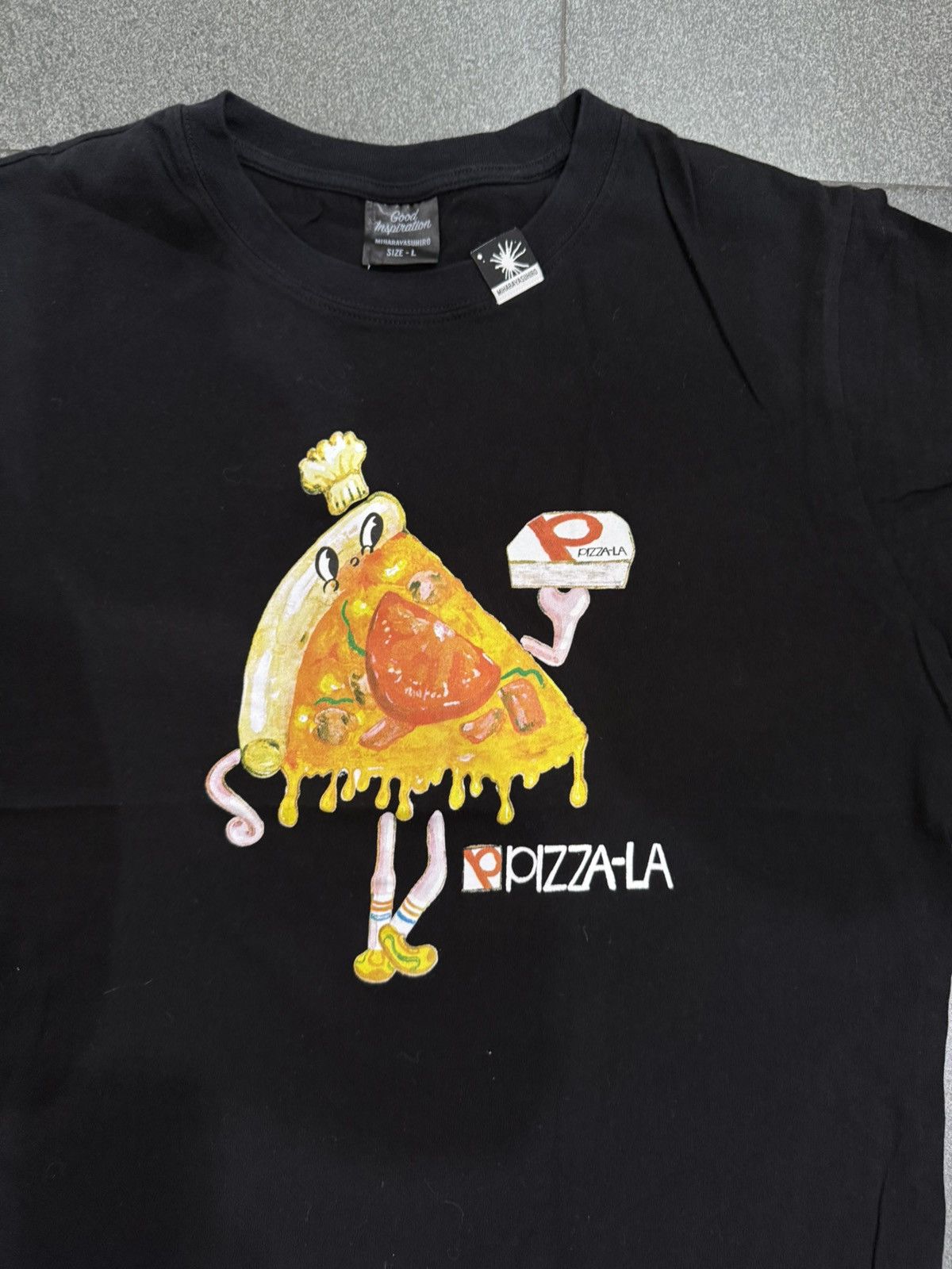 GU 90’s GOOD INSPIRATION RARE FUNNY PIZZA LA LOGO TEE TSHIRT Size US L / EU 52-54 / 3 - 2 Thumbnail