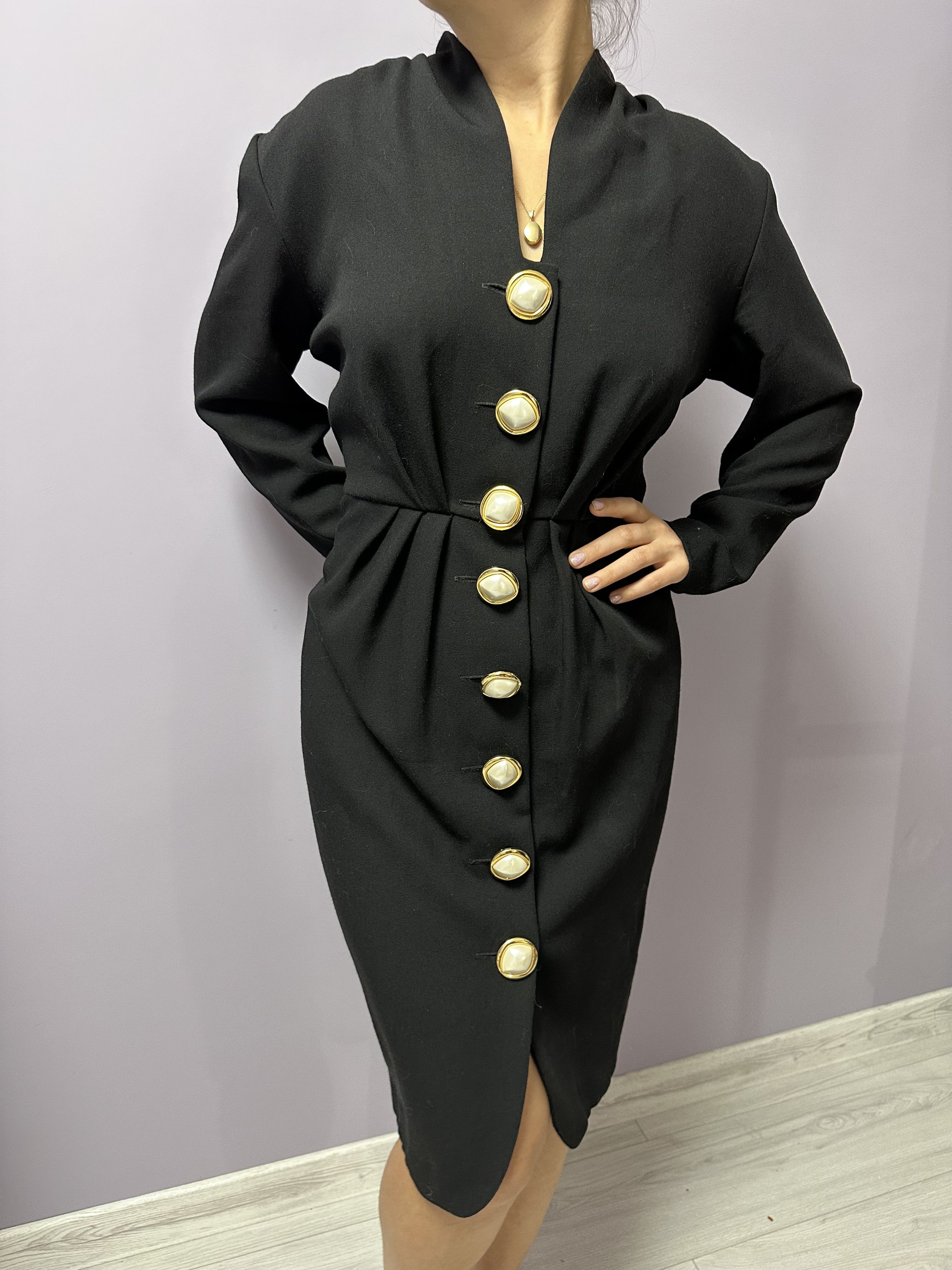 Vintage vintage French dress with beautiful buttons Therese faumaire Size M / US 6-8 / IT 42-44 - 5 Thumbnail