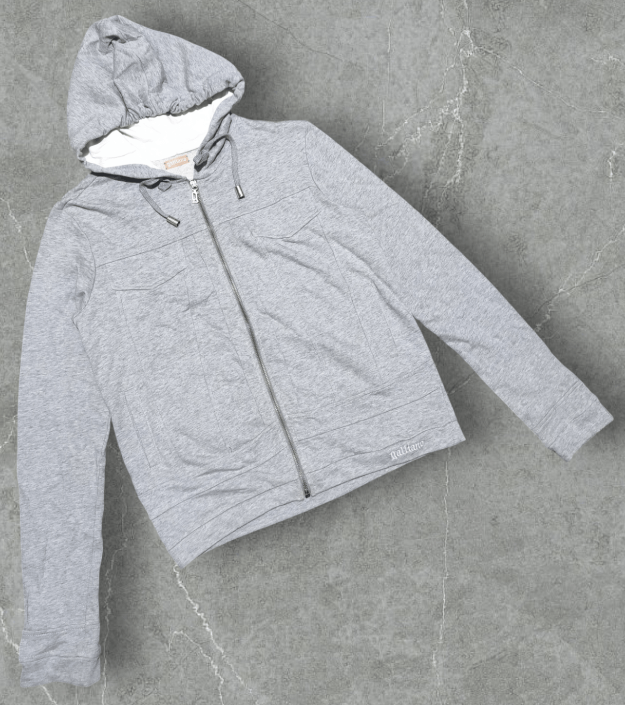 John Galliano Vintage John Galliano Gray Zip Up Hoodie Size US S / EU 44-46 / 1 - 4 Thumbnail