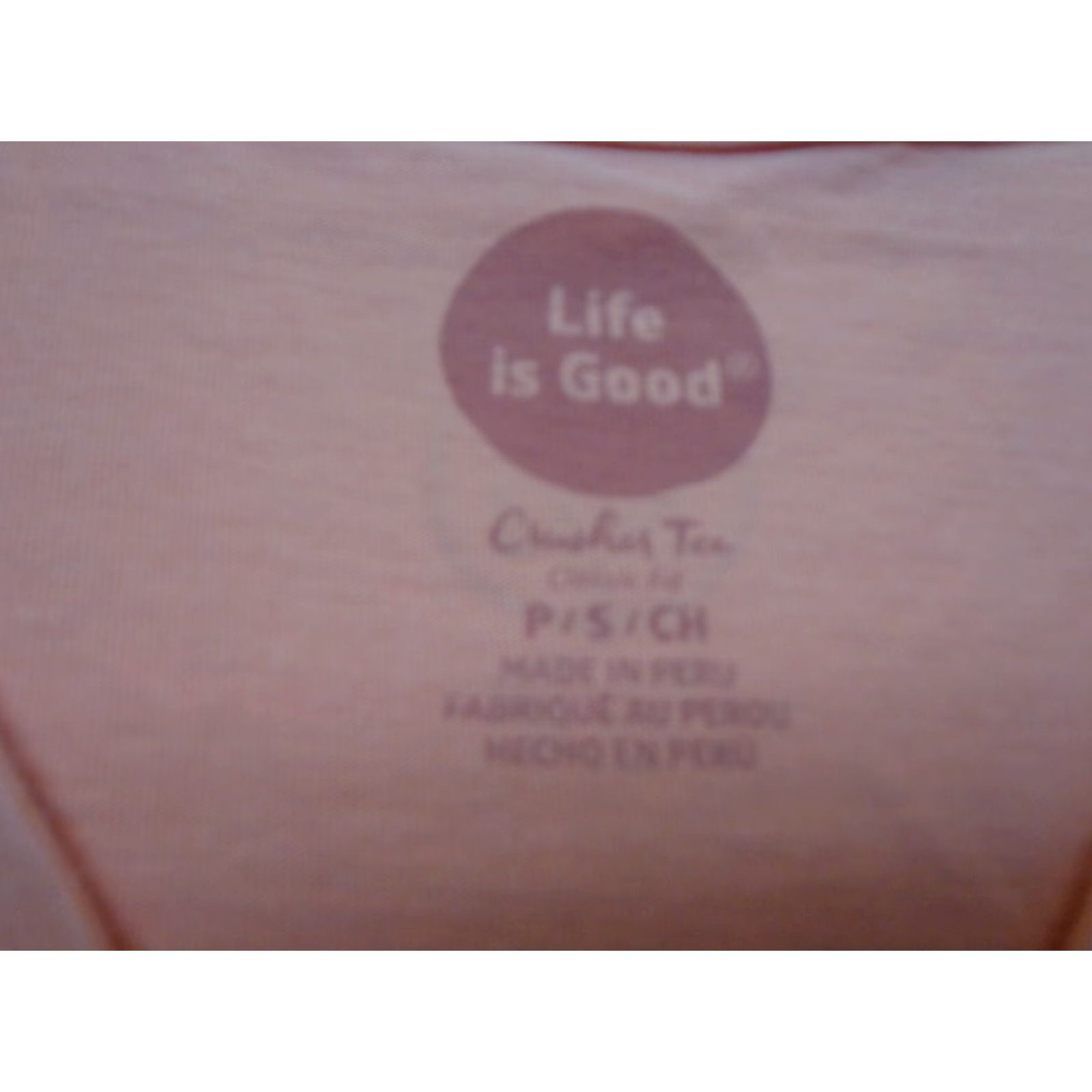 Life is Good Life is Good Crusher Tee V-Neck T Shirt Small Orange Women Short Sleeve 100% Cotton Logo Classic Casual All Seasons Fall Spring Summer Vintage No Size S / US 4 / IT 40 - 3 Thumbnail