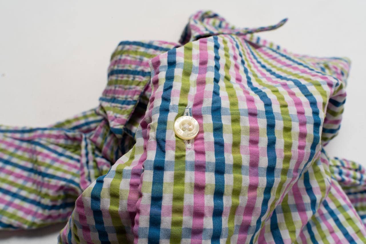 Etro 🔵ETRO Italy 39 Multicolour Check Bottom Up Shirt Made Italy Size US M / EU 48-50 / 2 - 19 Thumbnail