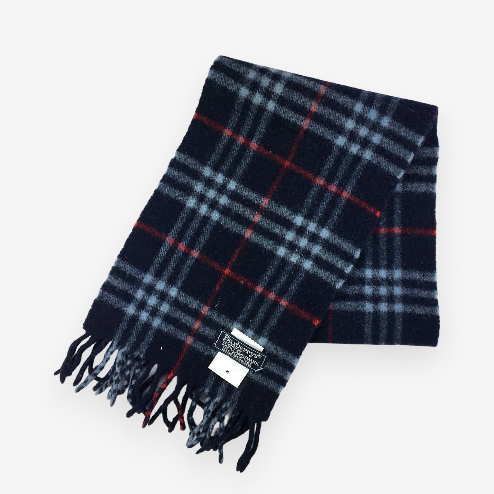 Burberry × Vintage Vintage Burberry Scarf Muffler Wool Cashmere Scarves Size ONE SIZE - 2 Thumbnail