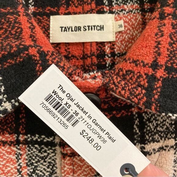 Taylor Stitch Taylor Stitch Ojai Jacket in Garnet Wool Blend Plaid Chore Size US S / EU 44-46 / 1 - 11 Thumbnail