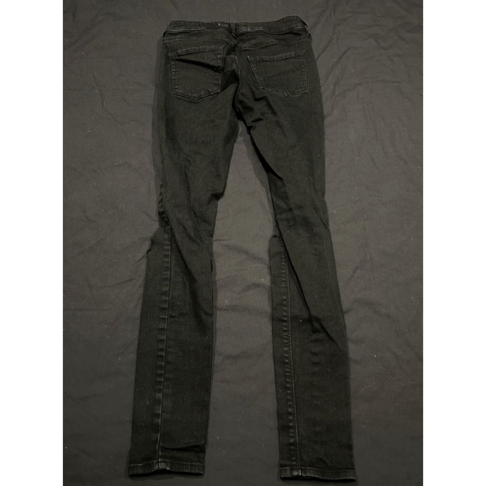 CO Bullhead Denim Co Jeans Juniors Size 3 Black Skinny Slim Button Pocket Cotton Blend Denim Inseam 28 in Womens Boys? Size 26" / US 2 / IT 38 - 4 Thumbnail