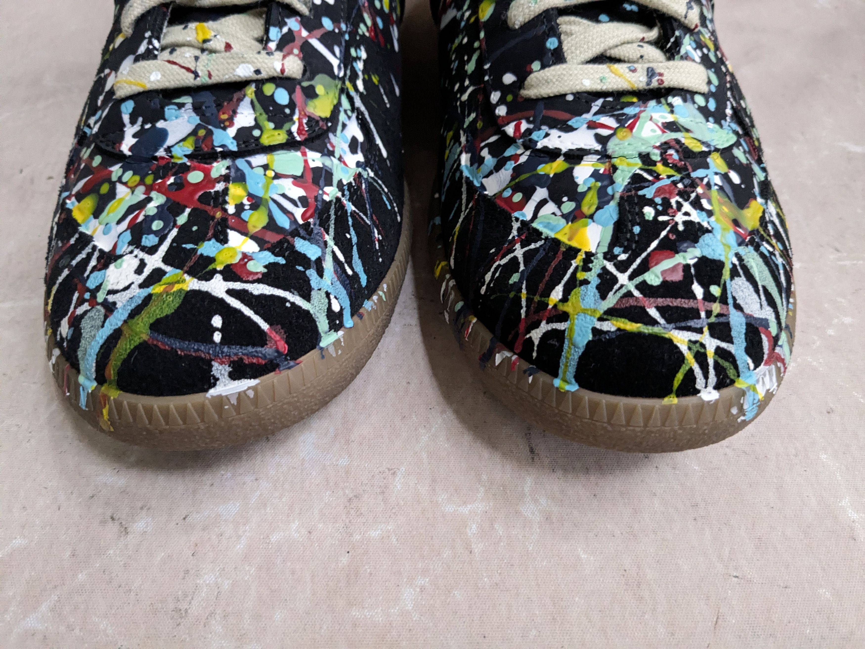 Maison Margiela Maison Margiela Replica GAT Black Paint Splatter 13 46 Size US 13 / EU 46 - 3 Thumbnail
