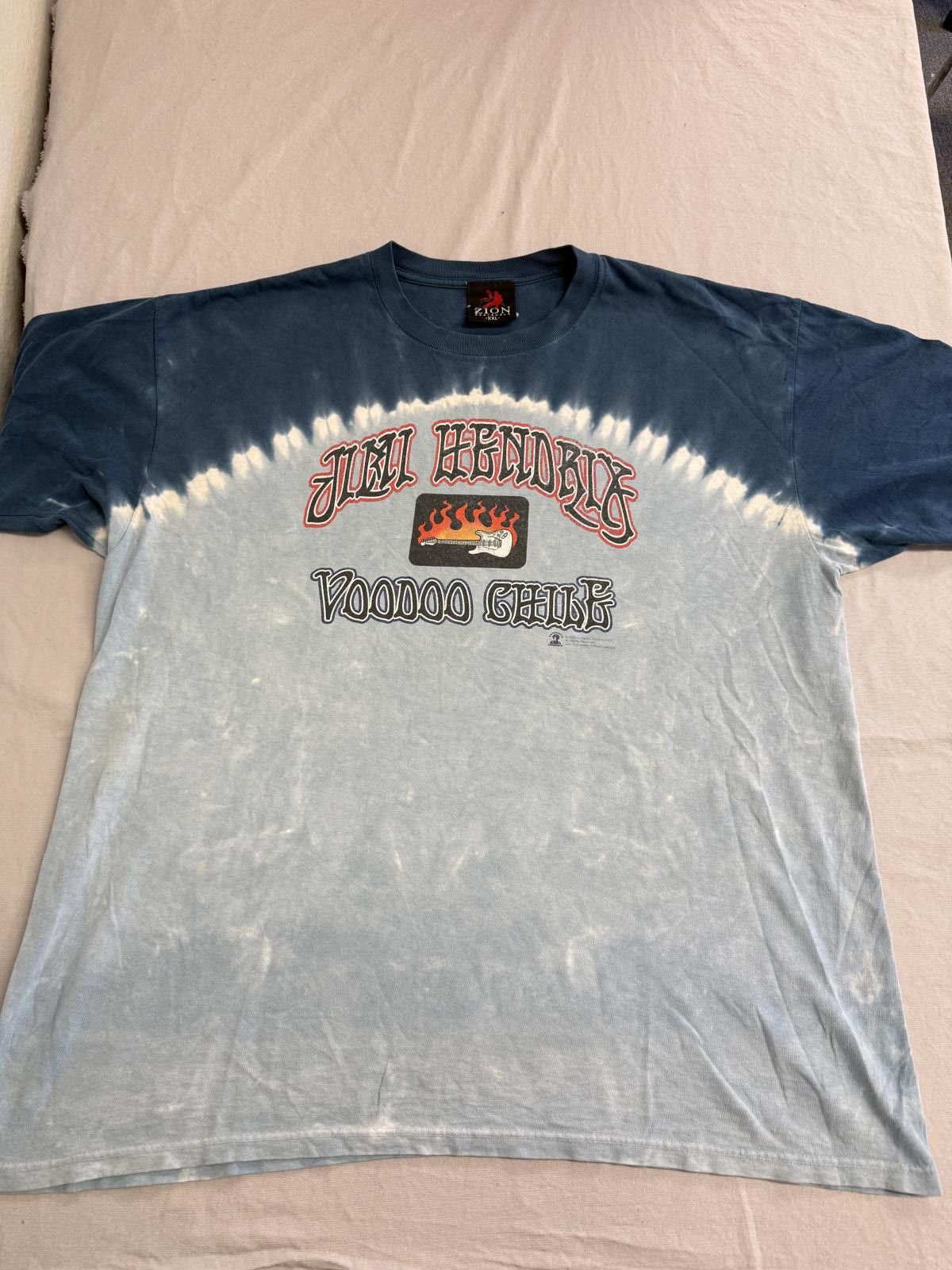 Zion Rootswear VTG Jimi Hendrix Tie Dye T-shirt Voodoo Chile Guitar on Fire Size US XXL / EU 58 / 5 - 1 Thumbnail