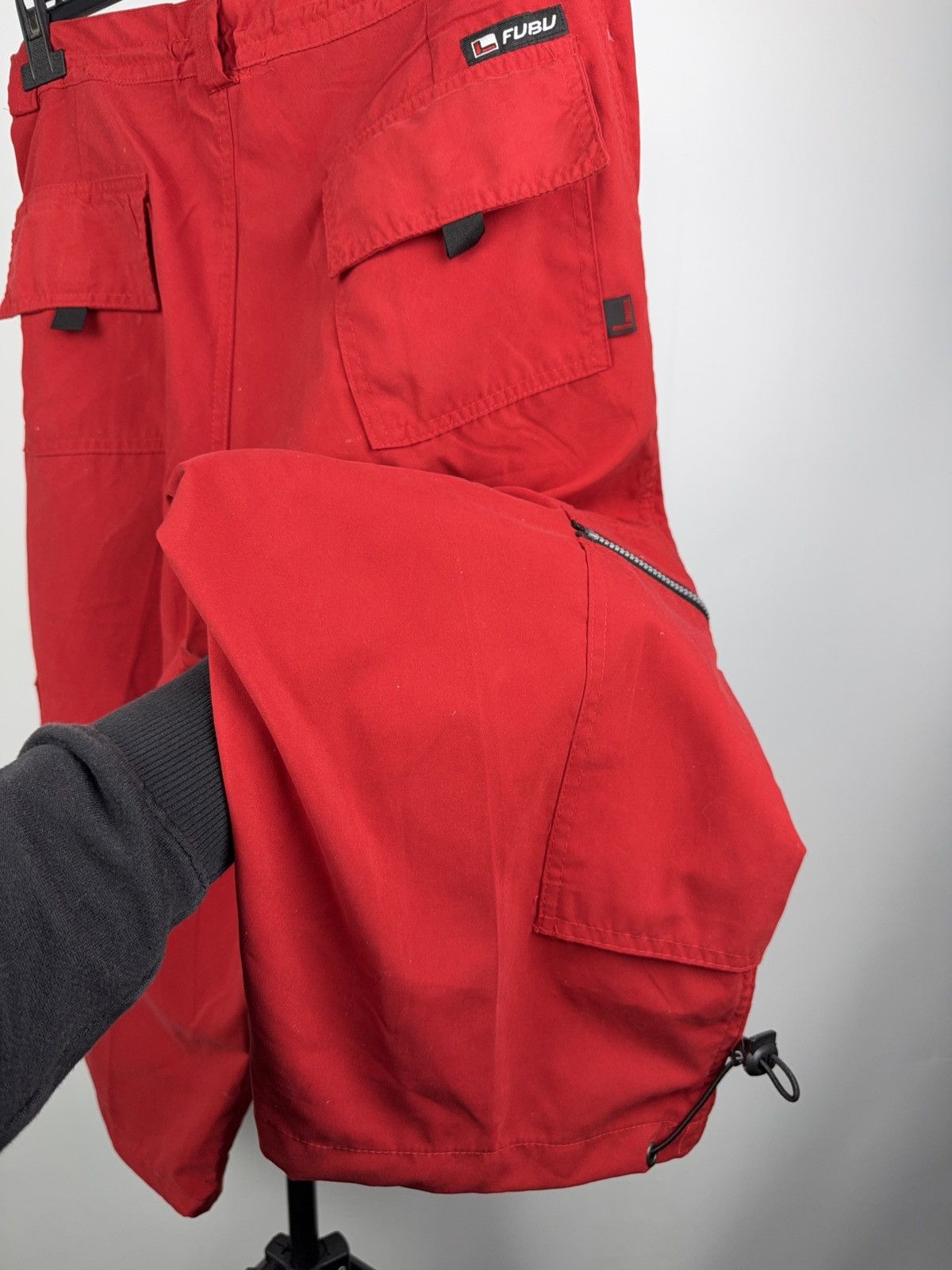 Fubu Vintage SK8 FUBU Red Cargo Capri Pants Y2K Hip Hop 🔥 M sz Size US 34 / EU 50 - 17 Thumbnail