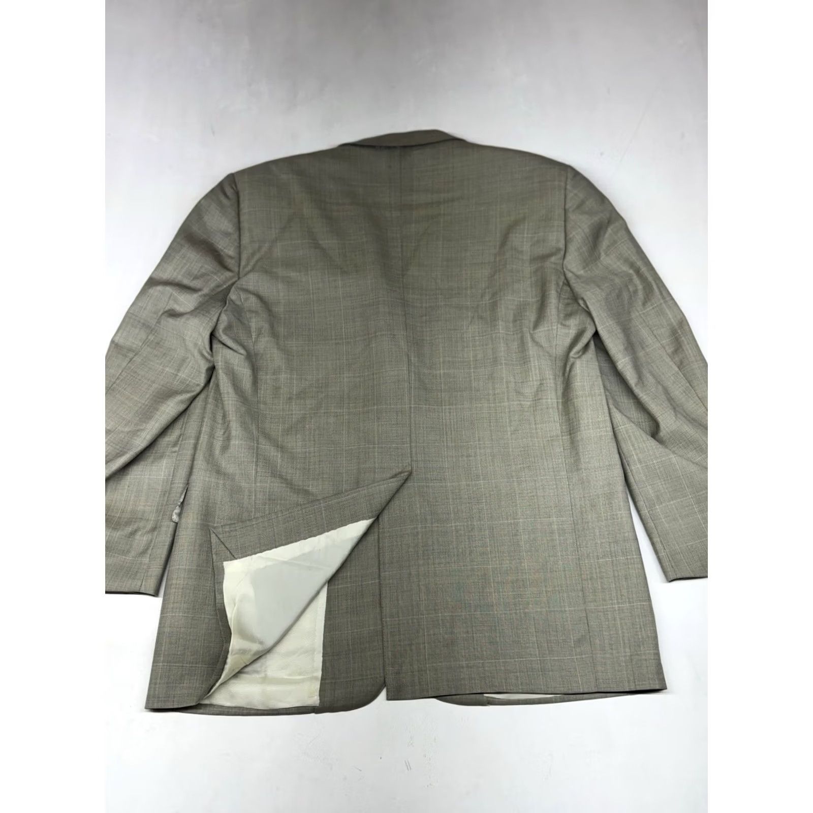 Ermenegildo Zegna Ermenegildo Zegna Blazer Mens 42R Brown Herringbone Wool Jacket Sport Coat 2 Piece Notch Lapel Notch 3-Button Single-Breasted Regular Mens Regular Size 42R - 7 Thumbnail