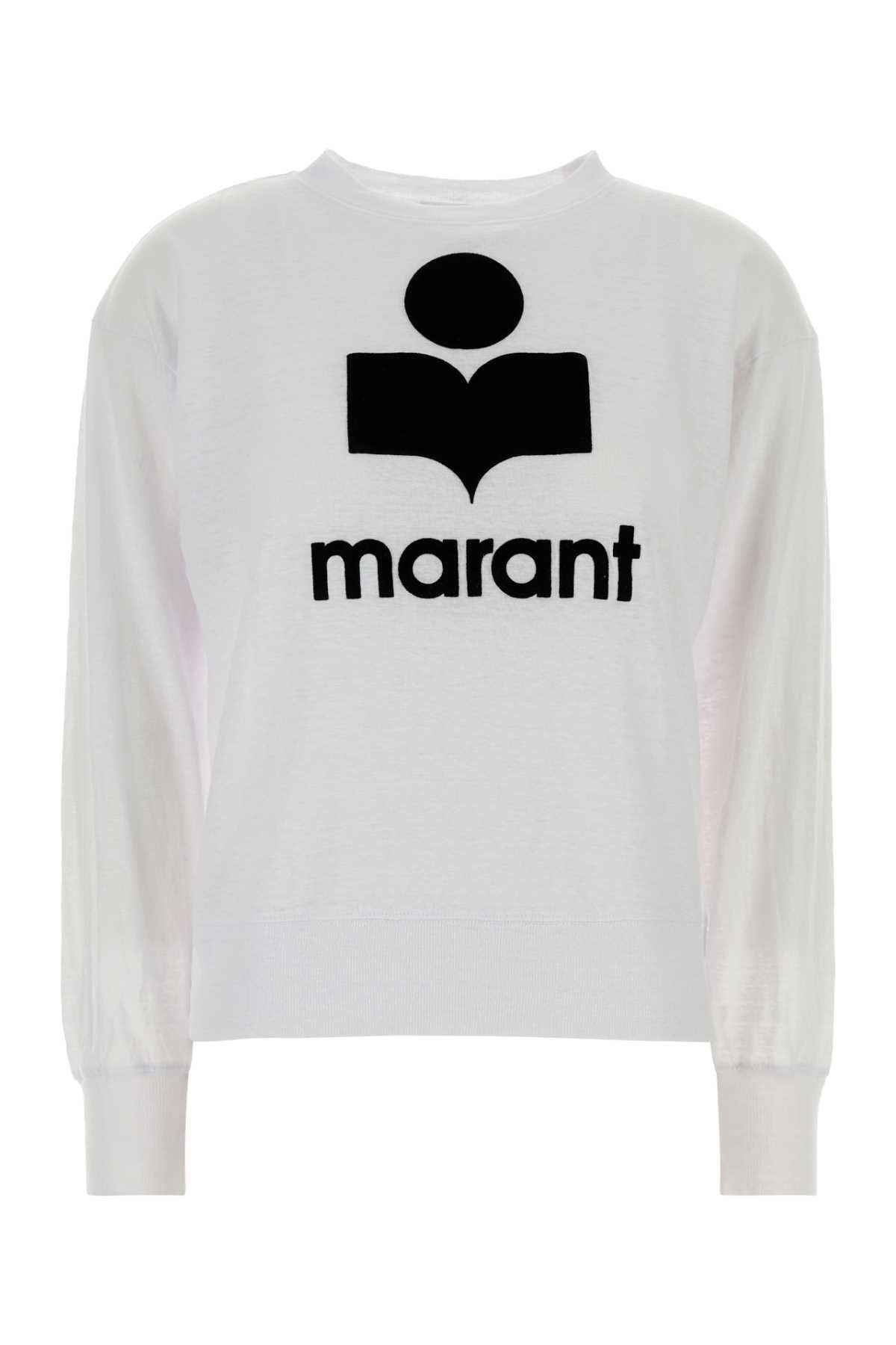Isabel Marant Etoile White Linen Klowia T-Shirt Size L / US 10 / IT 46 - 1 Thumbnail