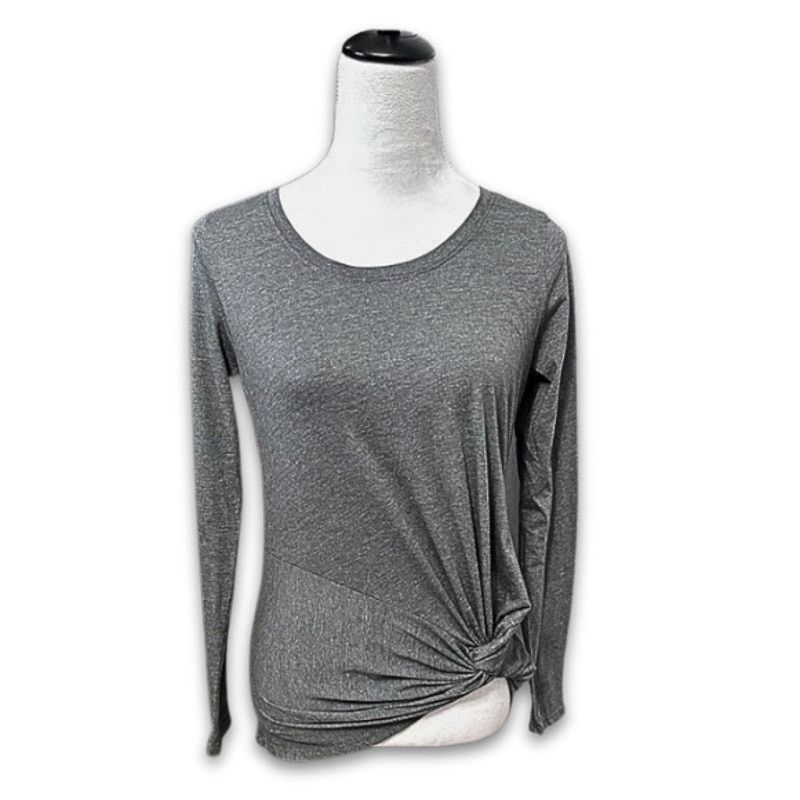 Other Fabletics Pullover Top Twisted Side Long Sleeve Gray XS Size XS / US 0-2 / IT 36-38 - 1 Thumbnail