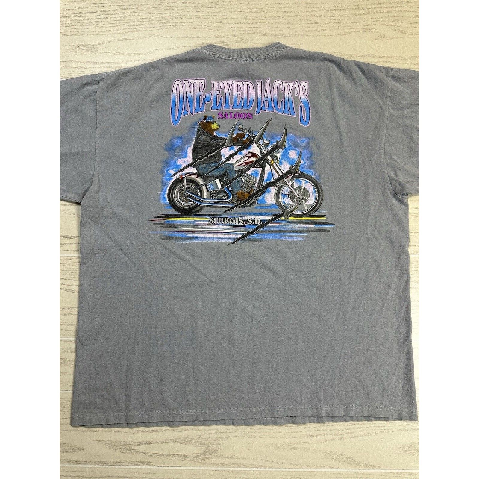Harley Davidson × Vintage Vintage Sturgis Biker One Eyed Jack Shirt Size US XXL / EU 58 / 5 - 6 Thumbnail