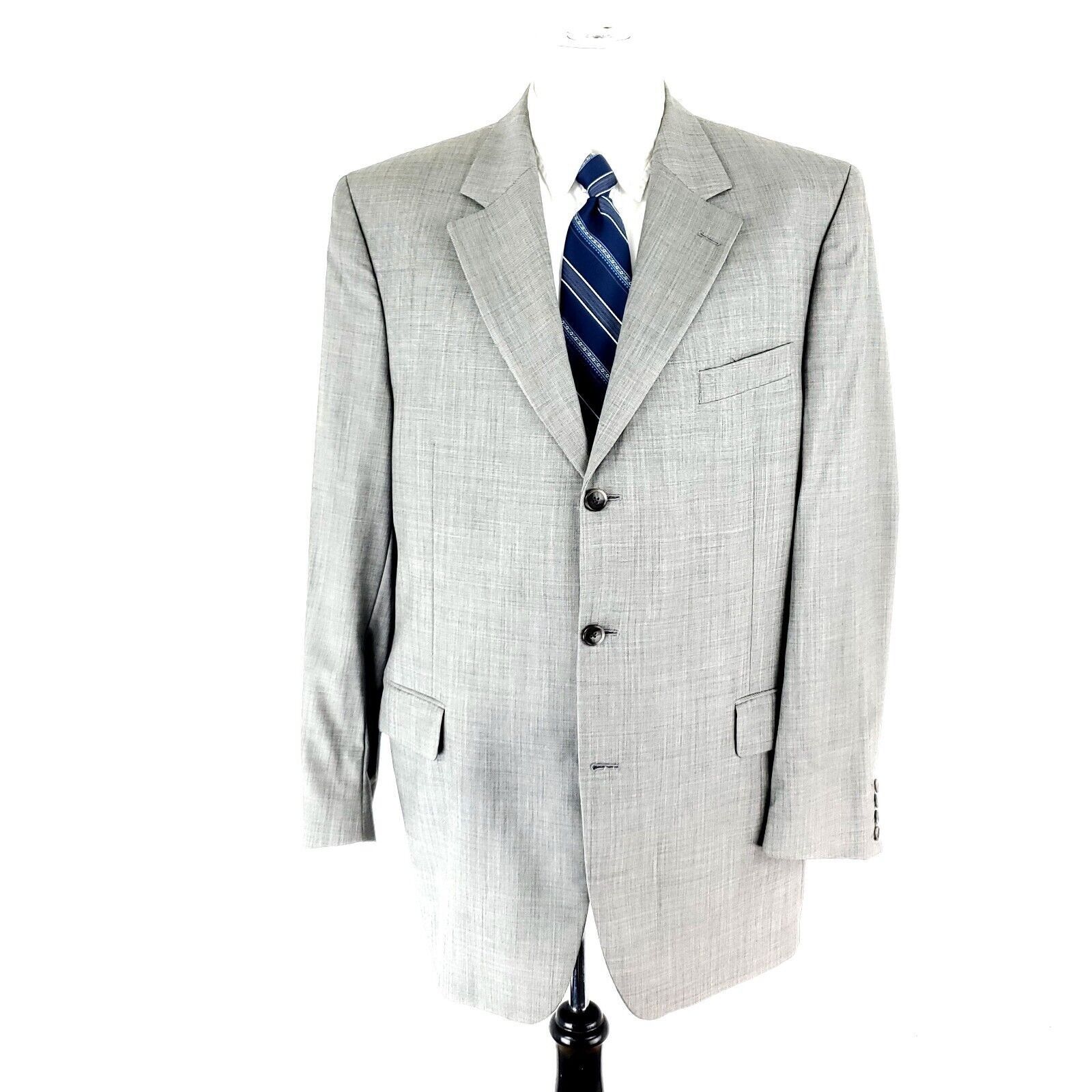 Jack Victor Jack Victor Collection Vitale CT 110s Wool 3 Button Blazer Size 42L - 3 Thumbnail