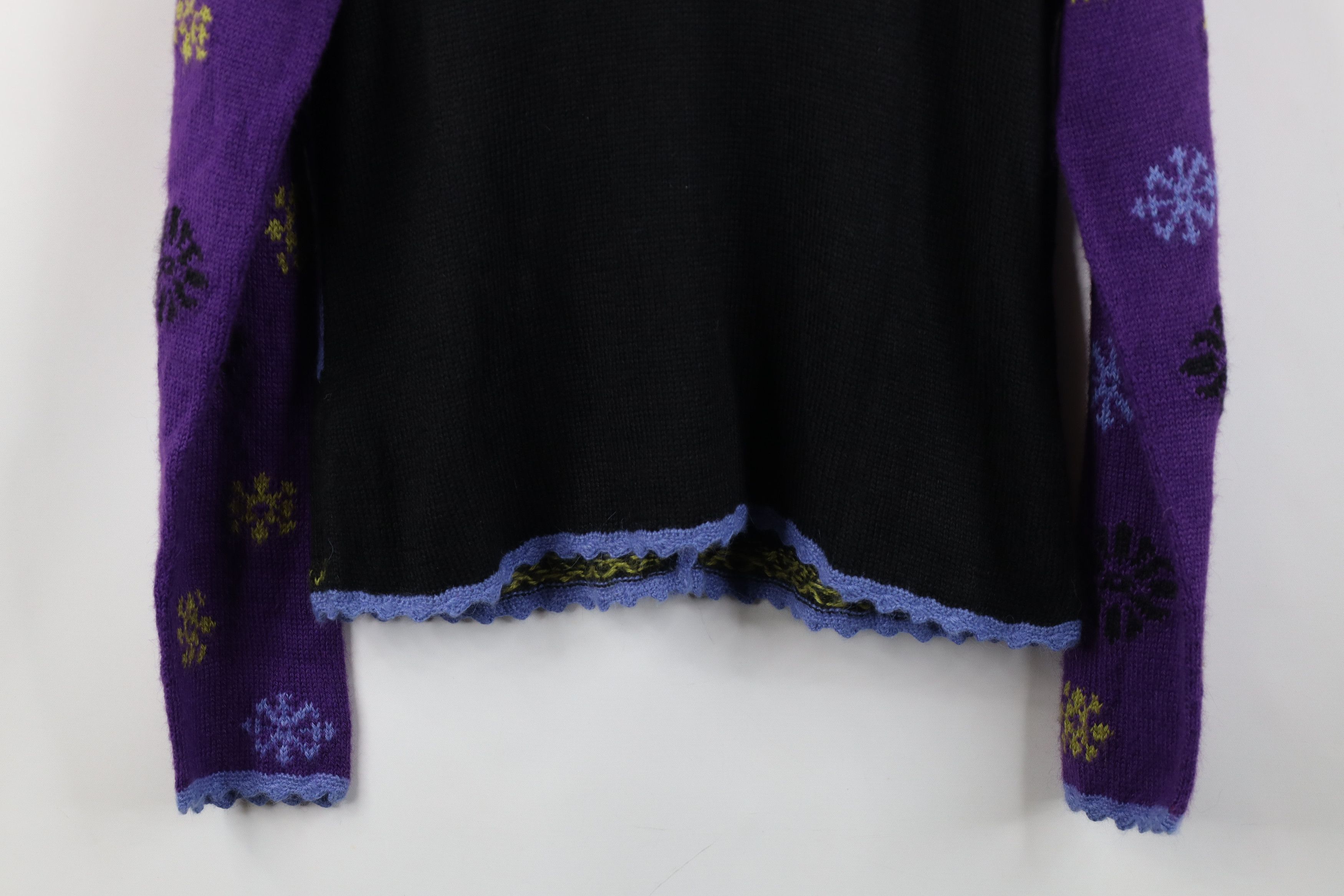 Vintage Vintage 90s Streetwear Blend Flower Knit Cardigan Sweater Size M / US 6-8 / IT 42-44 - 11 Thumbnail