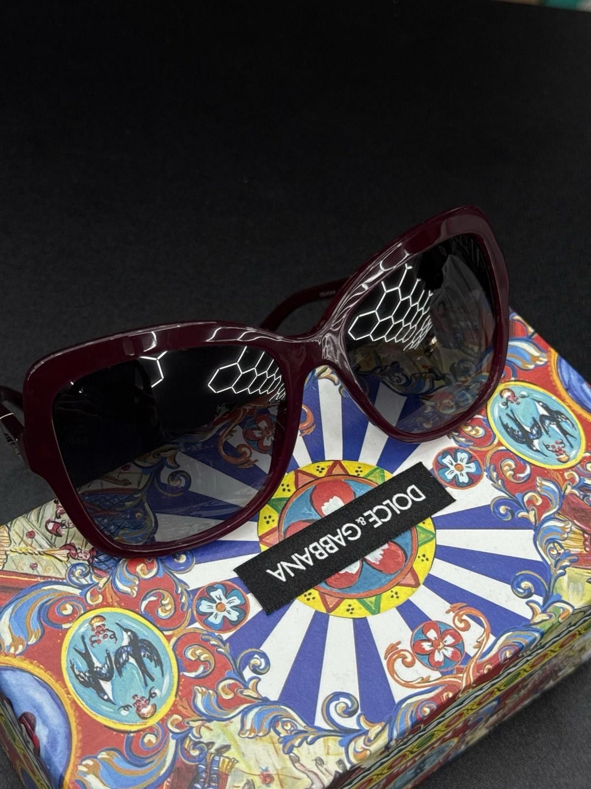 Dolce & Gabbana Dolce Gabbana Sunglasses DG Burgundy with Case Women’s Size ONE SIZE - 4 Thumbnail
