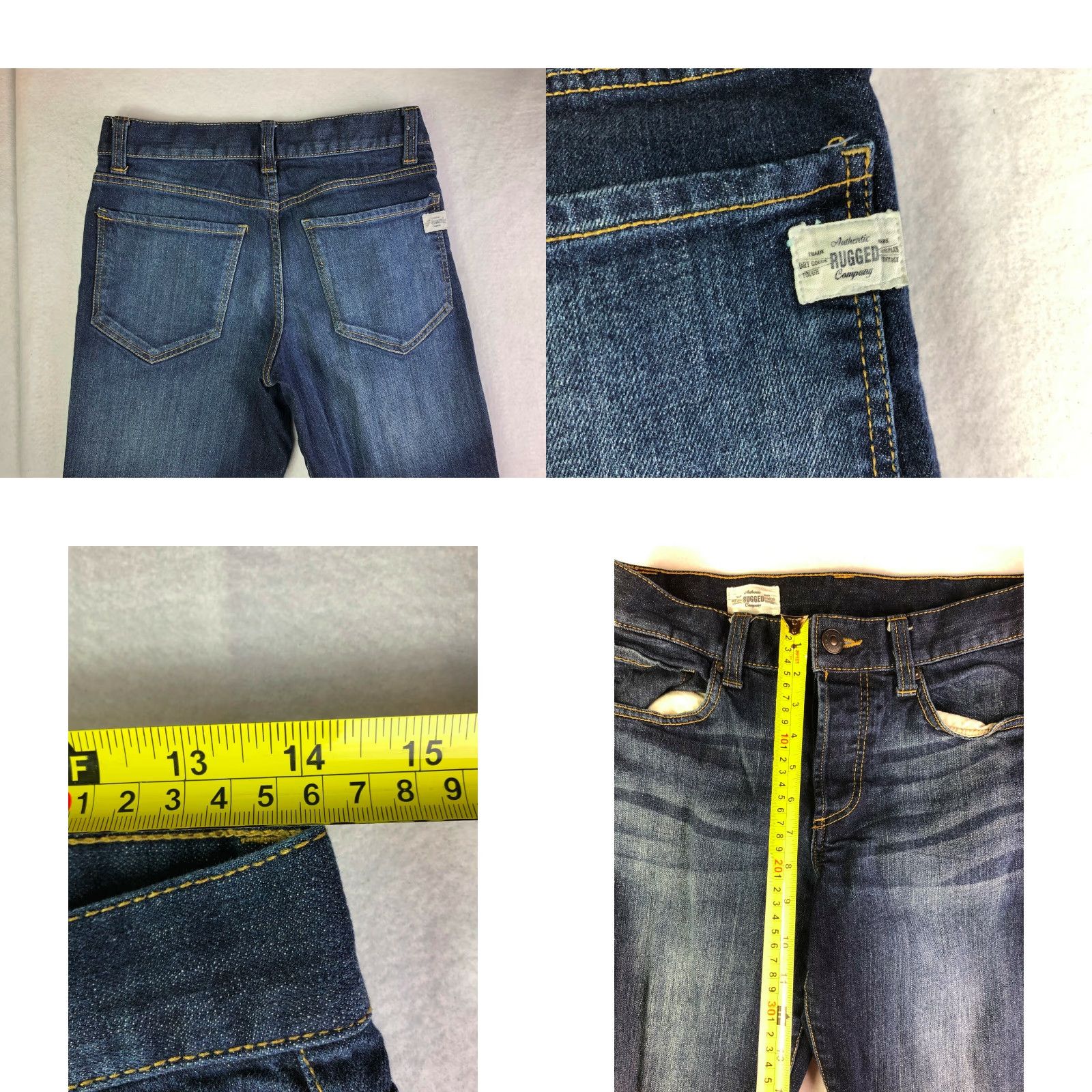 CO VINTAGE? No — Authentic Rugged Co Jeans Blue Denim Button Fly Straight Regular Women? 32 28x26 Measured Size 24" / US 00 / IT 34 - 8 Thumbnail