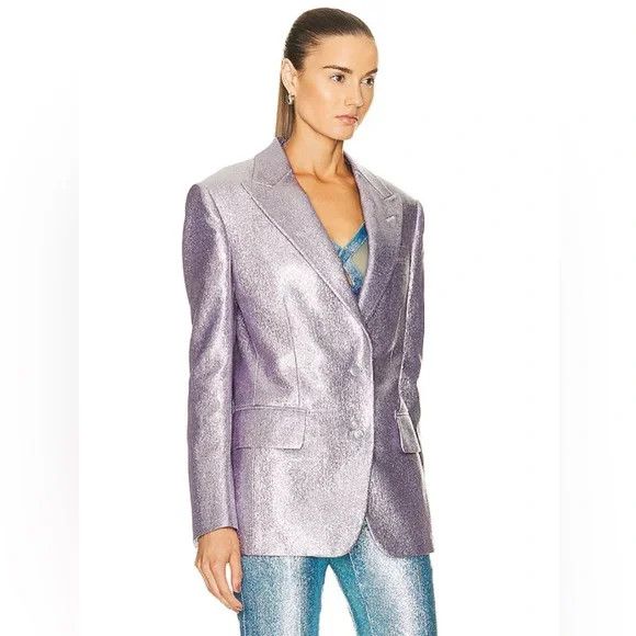 Tom Ford o1w1db10225 GI2945 Blazer in Light Lilac Size XS / US 0-2 / IT 36-38 - 3 Thumbnail