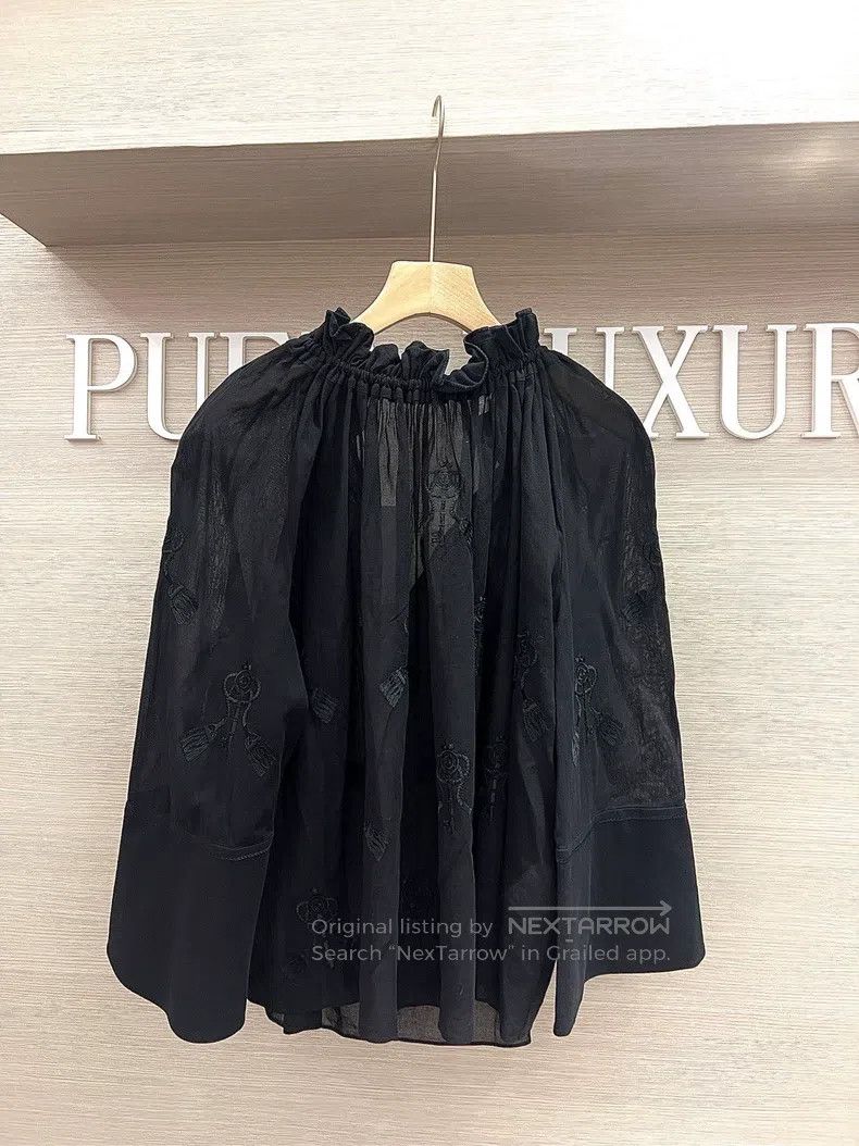 Hermes Hermes Silk Black Top Size XXS / US 00 / IT 34 - 2 Thumbnail