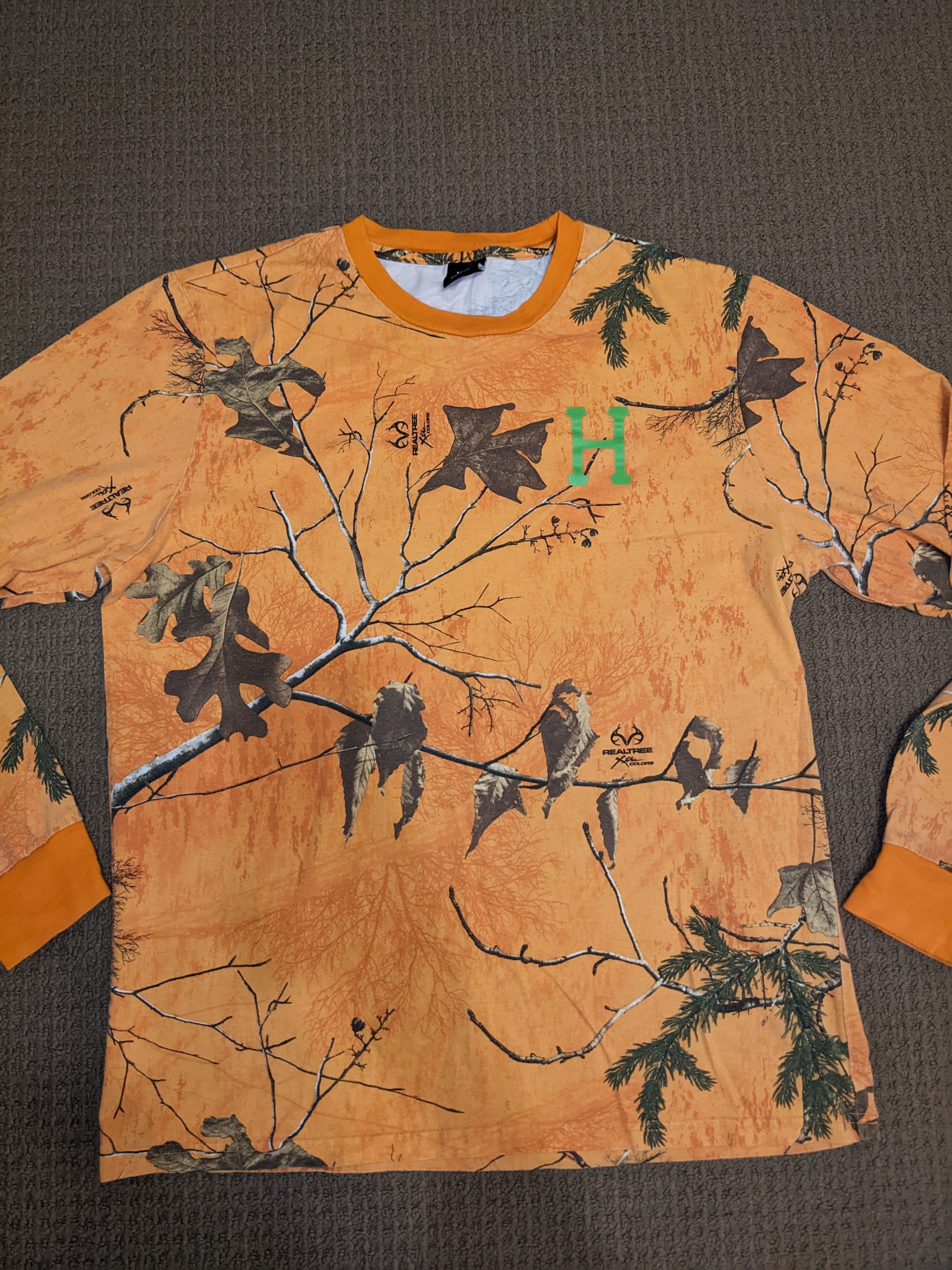 Huf Orange Plants Long Sleeve Size US L / EU 52-54 / 3 - 2 Thumbnail
