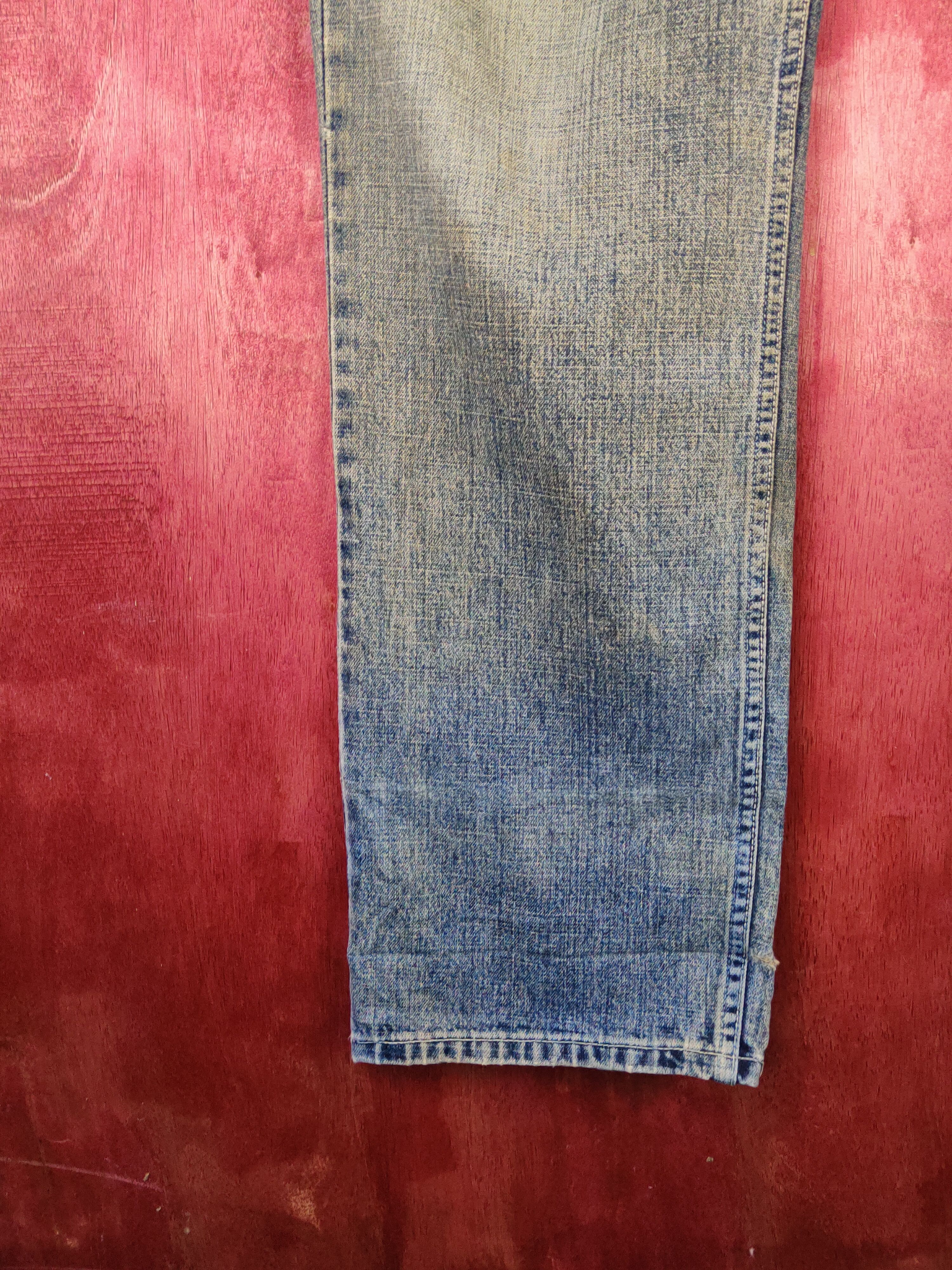 Levi's Levi's Dark Blue Faded Distressed Ripped Jeans #S1695 Size US 42 / EU 58 - 4 Thumbnail