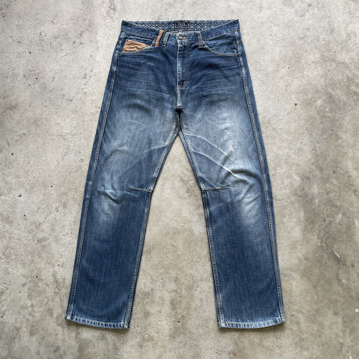 Vintage ILLS Japan Faded Denim Jeans Pants W34x30.5
