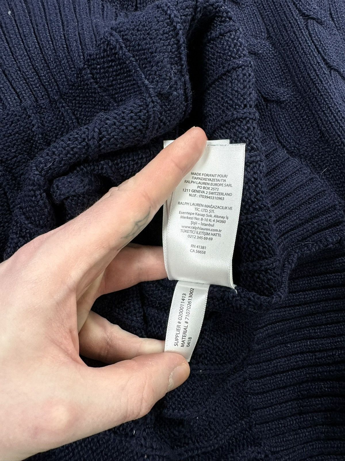 Polo Ralph Lauren Navy polo Ralph Lauren cable knit sweater xxl 2xl Size US XXL / EU 58 / 5 - 6 Thumbnail