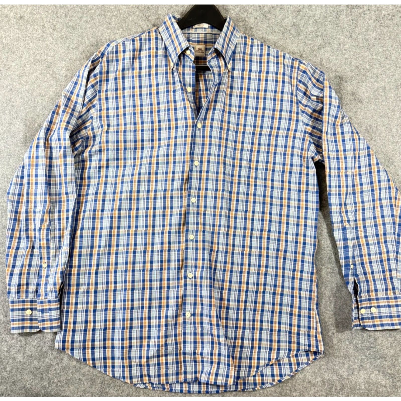 Peter Millar Peter Millar Shirt Mens L Blue Orange Plaid Button Down Long Sleeve Classic Size US L / EU 52-54 / 3 - 2 Thumbnail