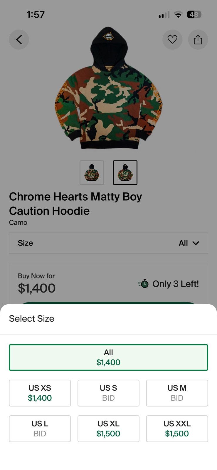 Chrome Hearts Chrome Hearts Hoodie Size US M / EU 48-50 / 2 - 2 Thumbnail