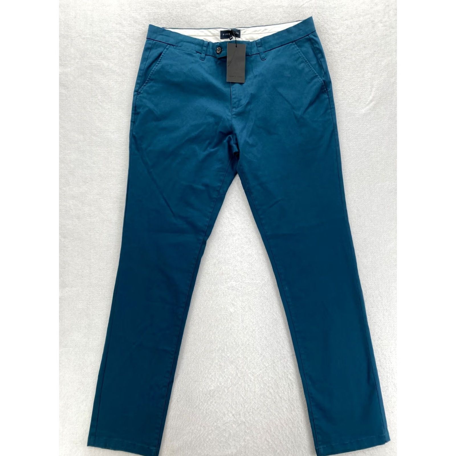 Vintage Five Four Pants Mens 36 Lake Blue Slim Straight Leg Chino Pant Stretch Fabric Size US 32 / EU 48 - 2 Thumbnail