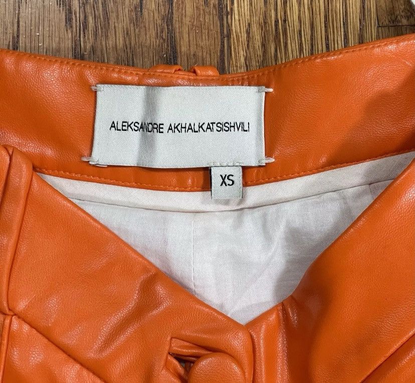Aleksandre Akhalkatsishvili aleksandre akhalkatsishvili Leather Pants Orange Size XS Size 25" / US 0 / IT 36 - 2 Thumbnail