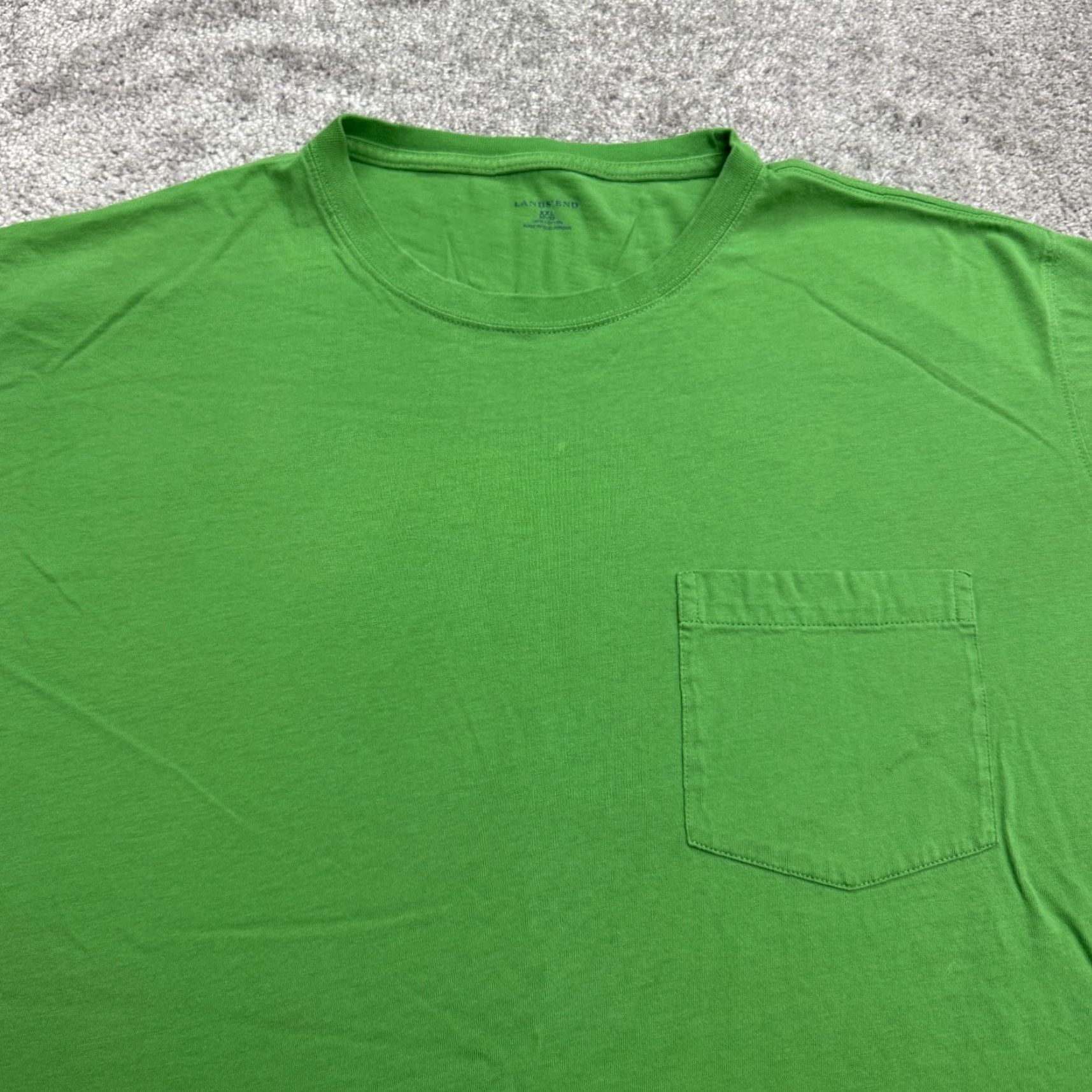Lands' End Vintage Lands' End Men's XXL Cotton Crew Neck T-Shirt Short Sleeve Green Casual Tee Size US XXL / EU 58 / 5 - 4 Thumbnail