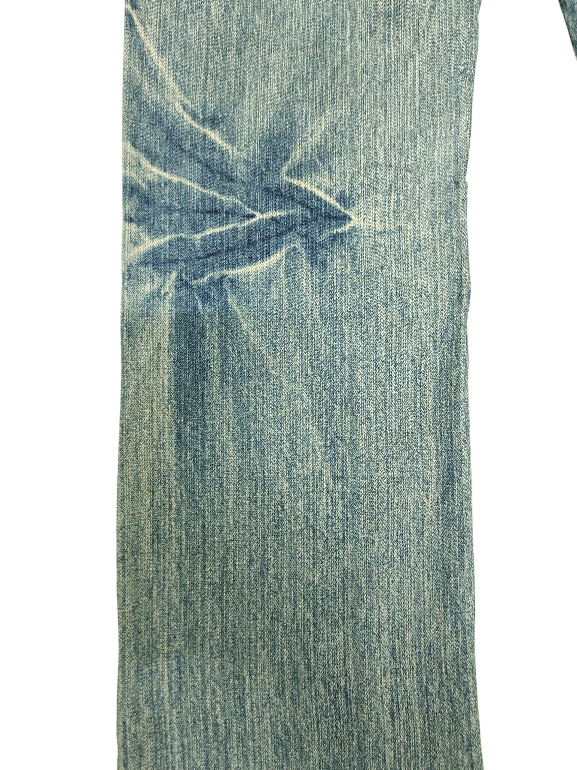 Undercover Loma Point Japan Jeans - Peace Logo Distress Grunge Denim Size US 32 / EU 48 - 4 Thumbnail
