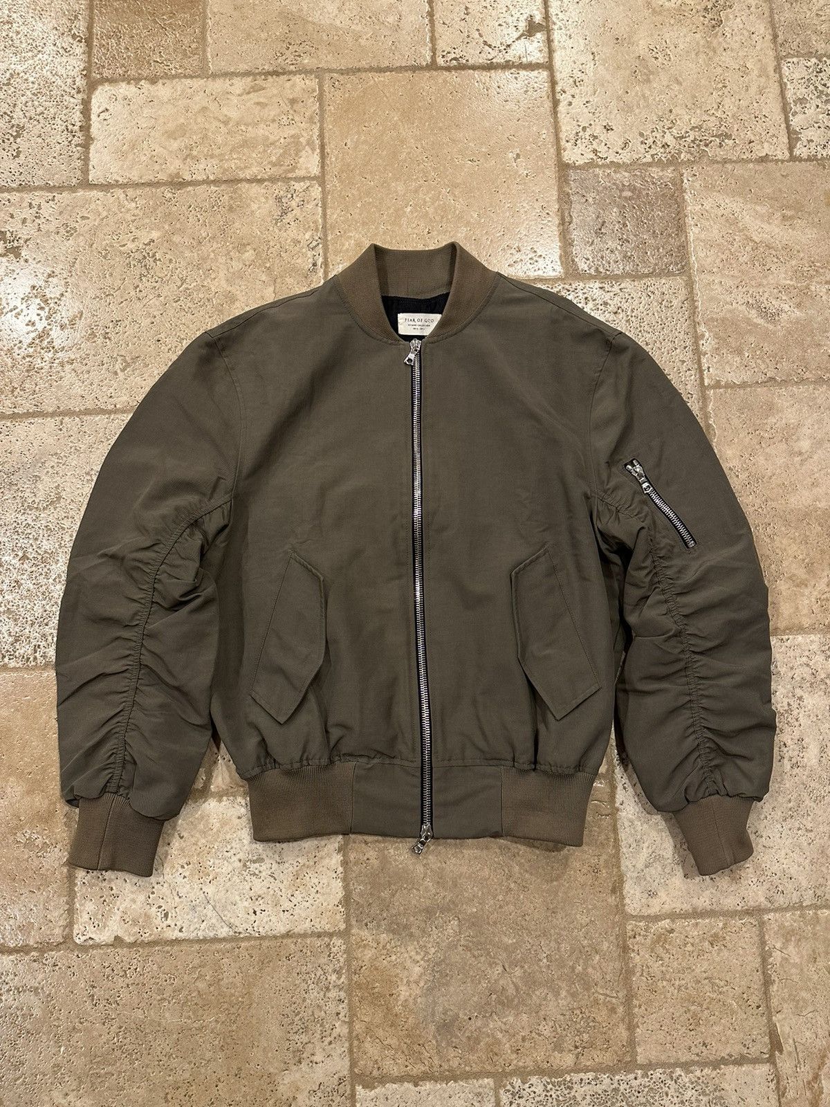 Fear of God Fear of God Second Collection Olive Green Bomber Jacket Size US M / EU 48-50 / 2 - 3 Thumbnail