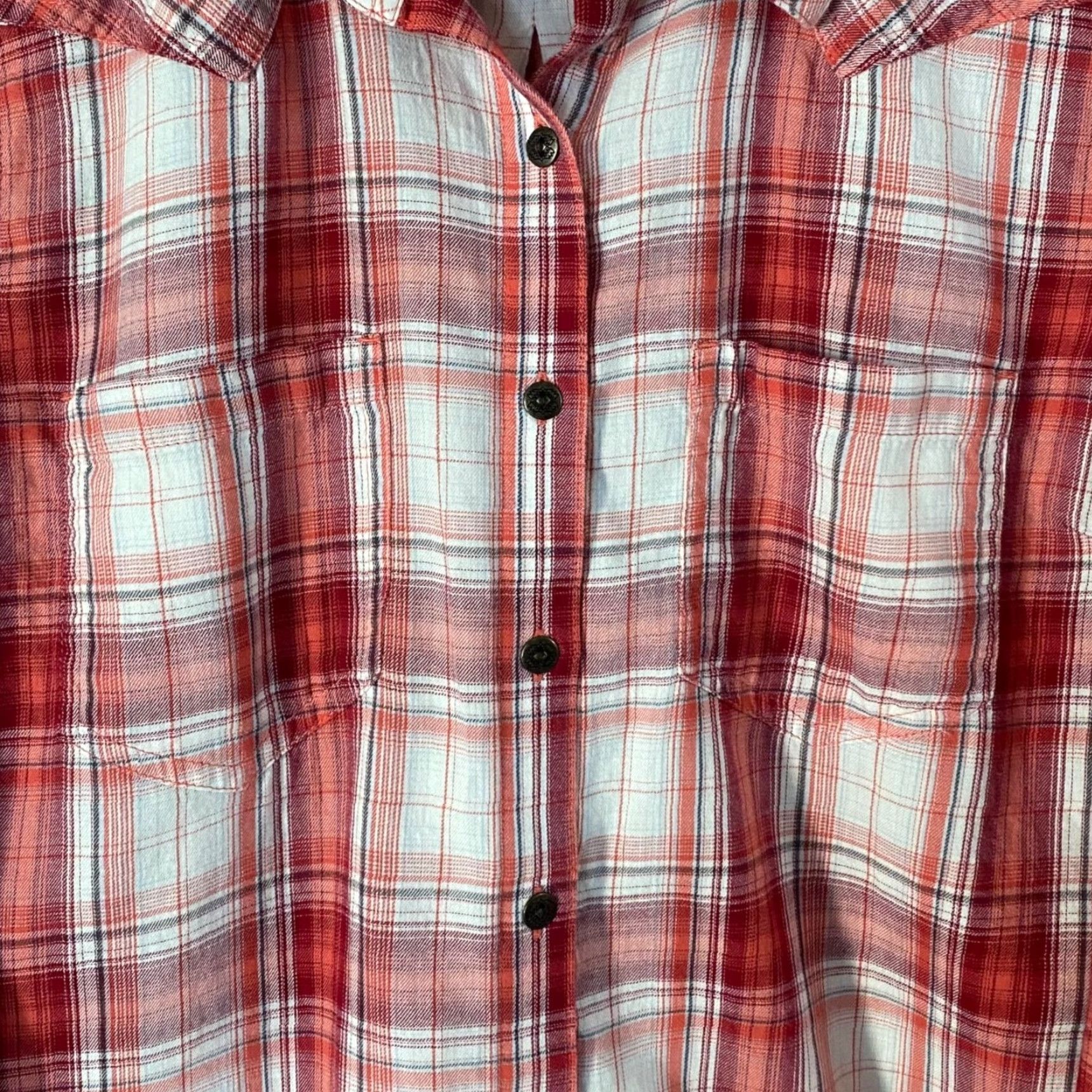Ariat Ariat Billie Jean Western Button-Up Shirt Womens Medium Red Plaid Long Sleeve Size M / US 6-8 / IT 42-44 - 6 Thumbnail